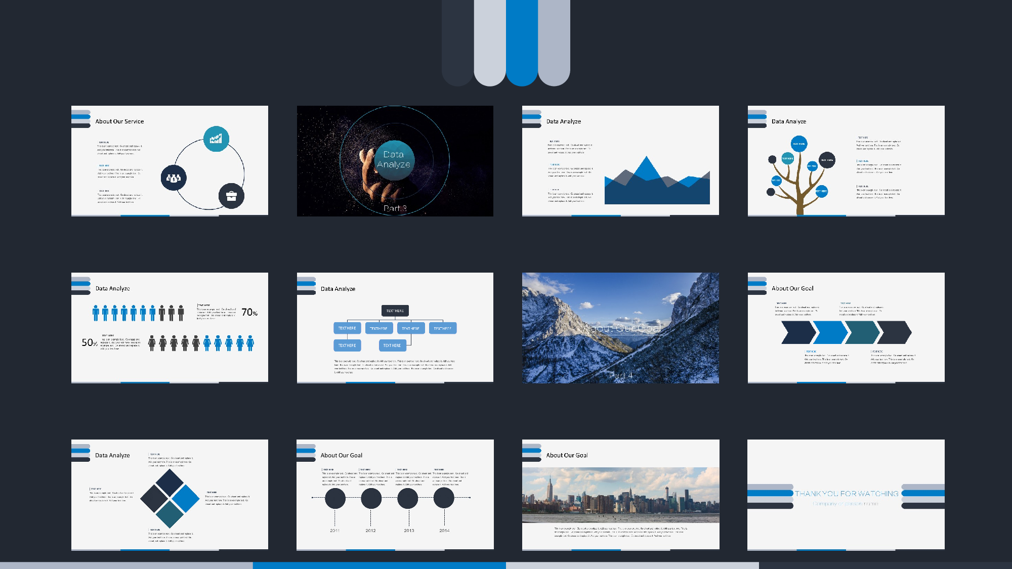 064简约文艺蓝.ppt 第3页