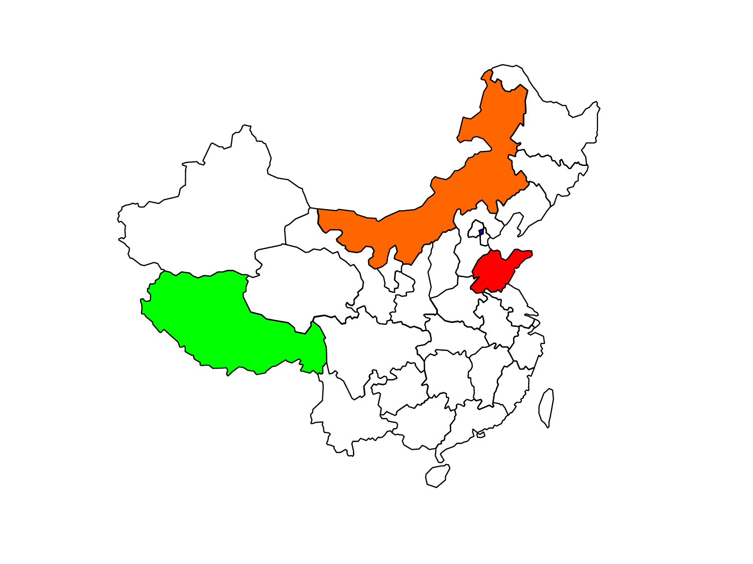 可编辑颜色的中国地图PPT素材-1.ppt 第1页