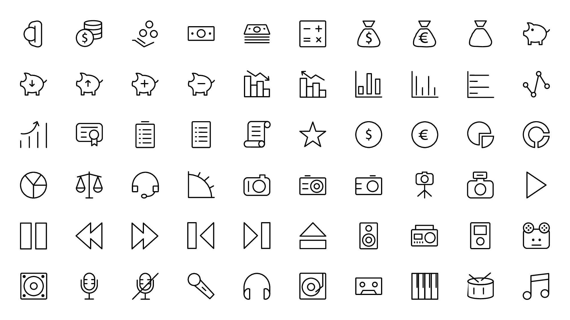 多场景应用的单色线性图标素材.pptx 第2页