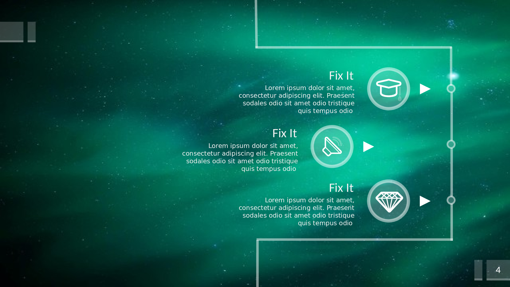 绿色炫丽唯美星空背景大气IOS风ppt模板.pptx 第4页