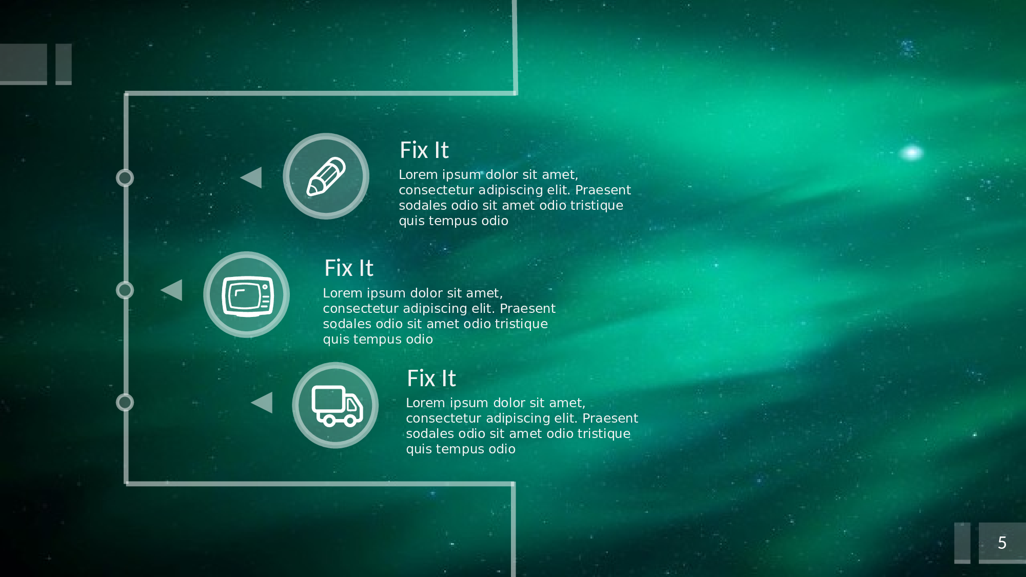 绿色炫丽唯美星空背景大气IOS风ppt模板.pptx 第5页