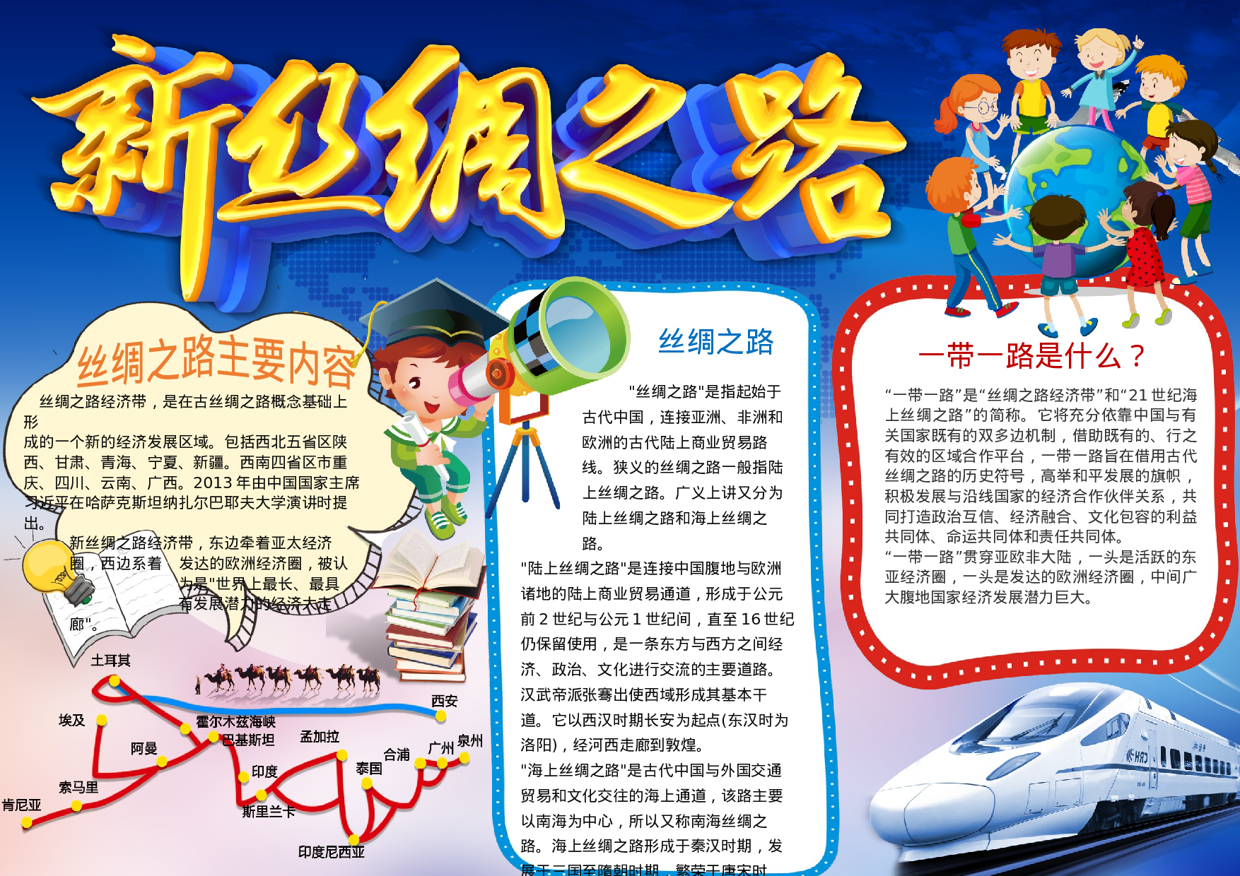 手抄报丝绸之路 海上丝绸之路 丝绸之路故事14.docx 第1页