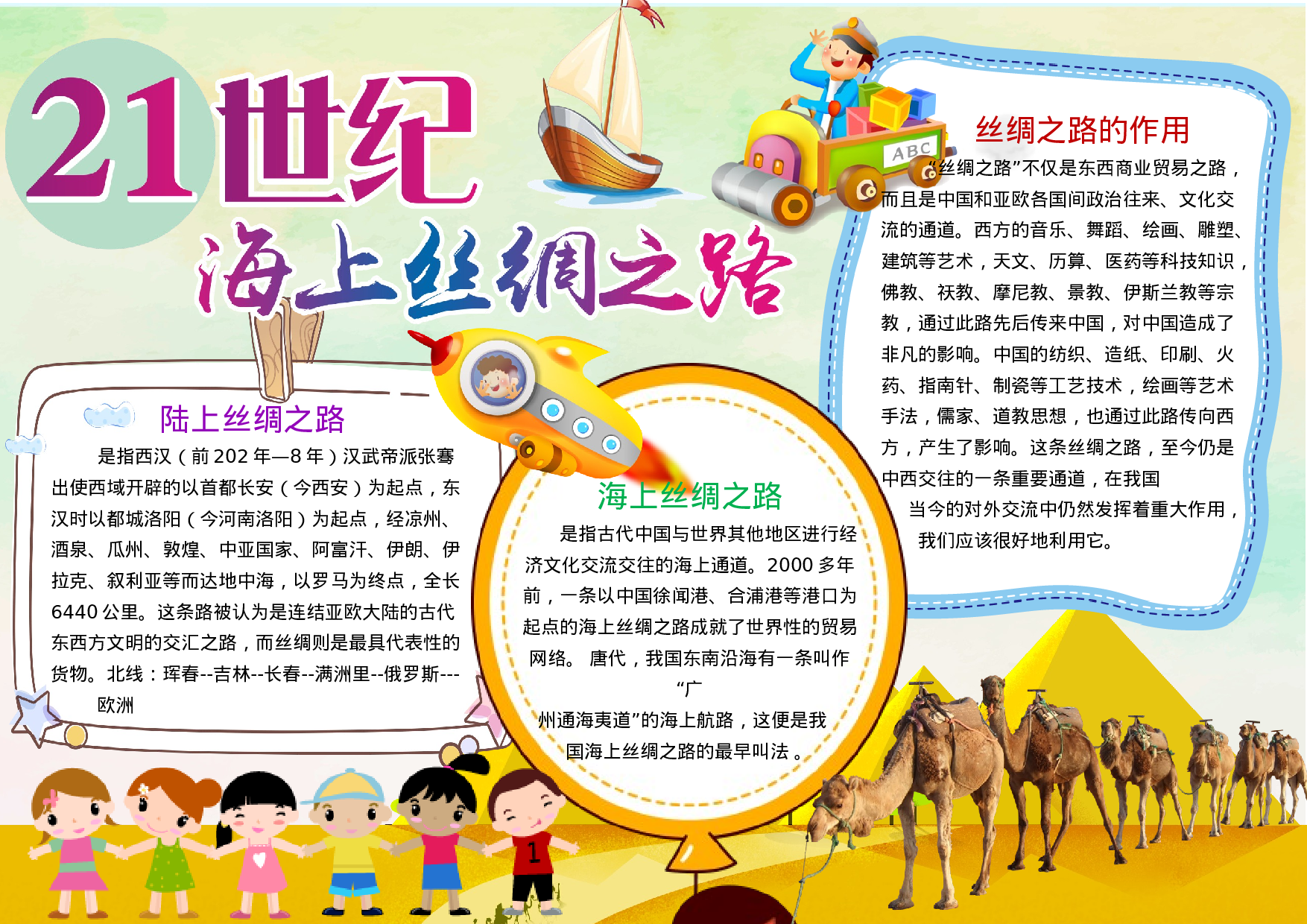 手抄报丝绸之路 海上丝绸之路 丝绸之路故事5.docx 第1页