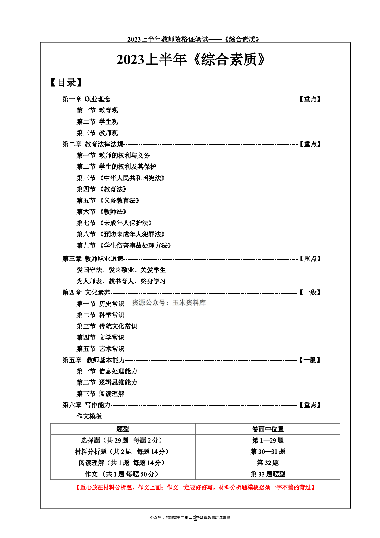 23下中学综合素质重点笔记.pdf 第3页