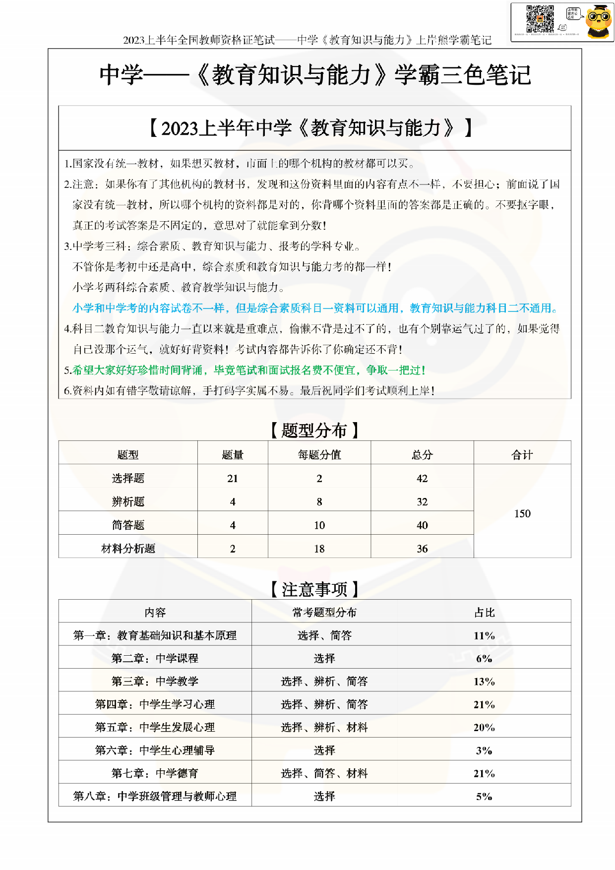 全国教师资格证考试·中学《教育知识与能力》学霸笔记.pdf 第4页