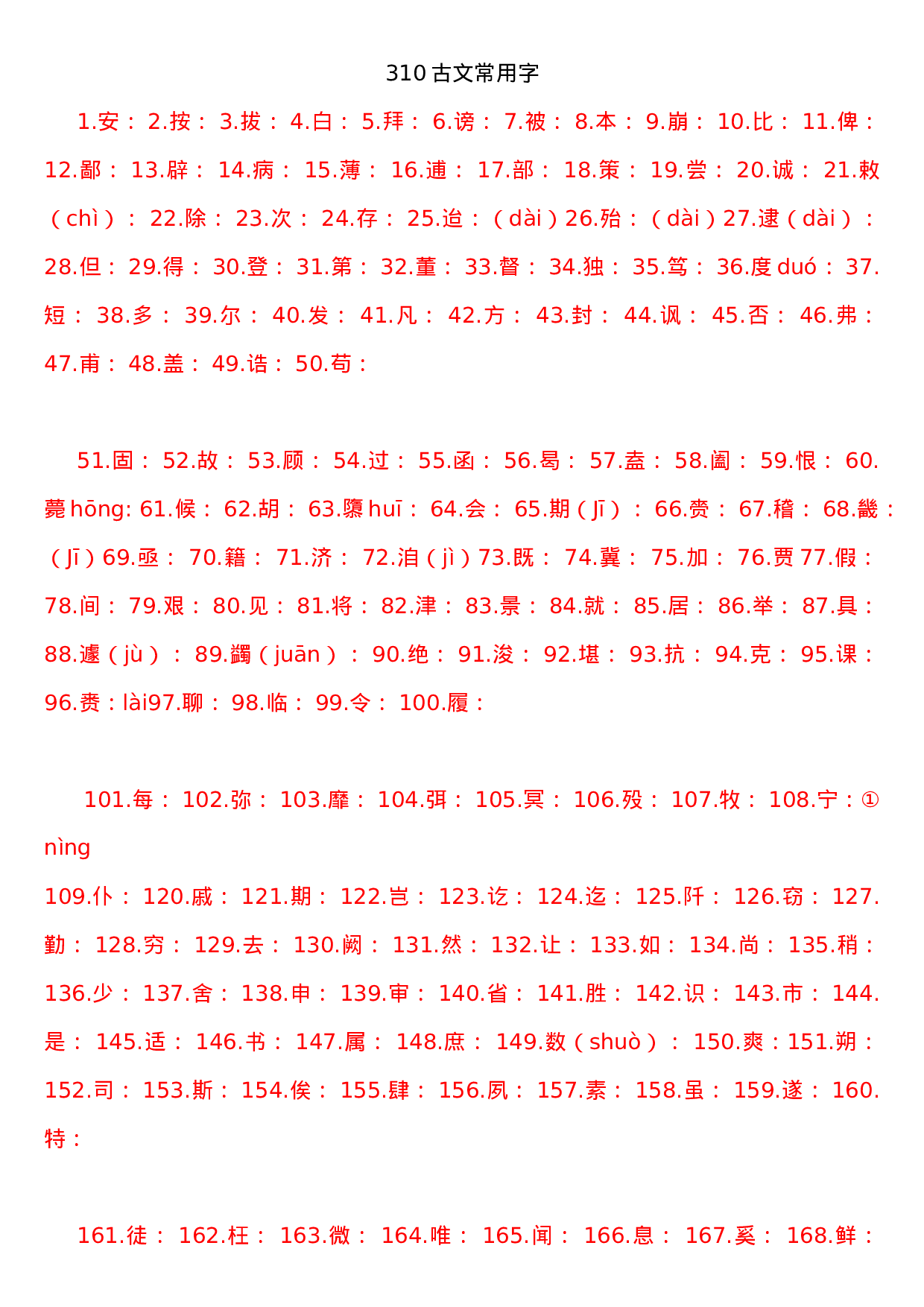 310古文常用字.docx 第1页