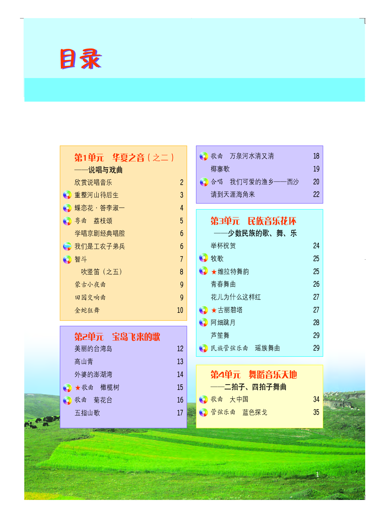 粤教版9年级音乐下册【高清教材】.pdf 第4页