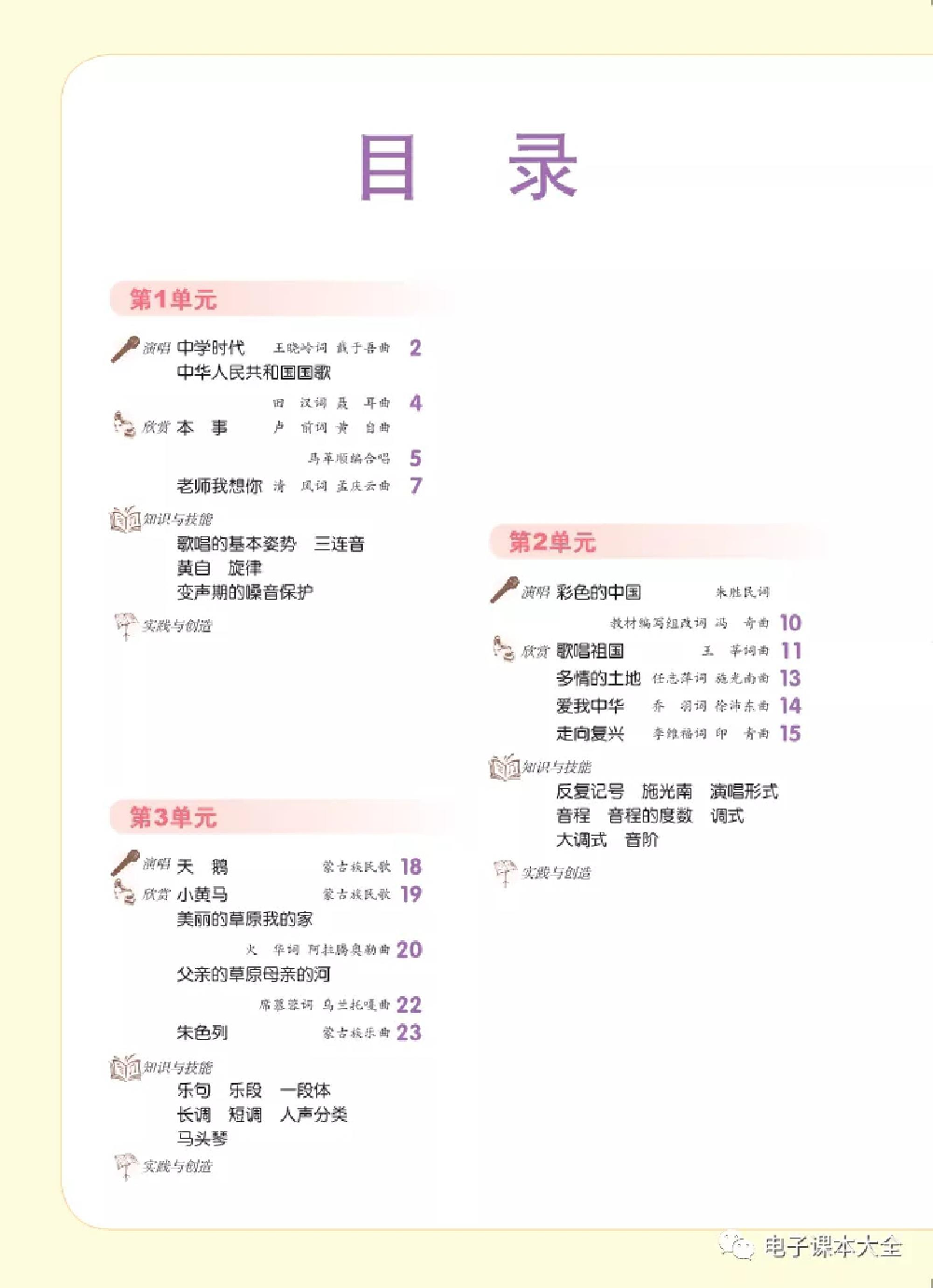 七年级上册音乐北京版电子课本.pdf 第3页