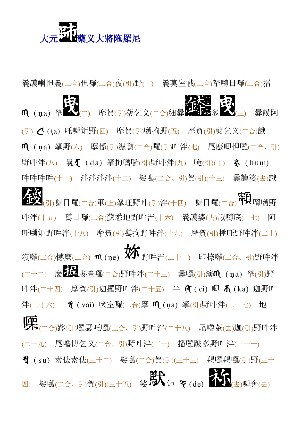 大元帅藥义大將陁羅尼房山石经版（房山行琳第28卷）.pdf 第1页