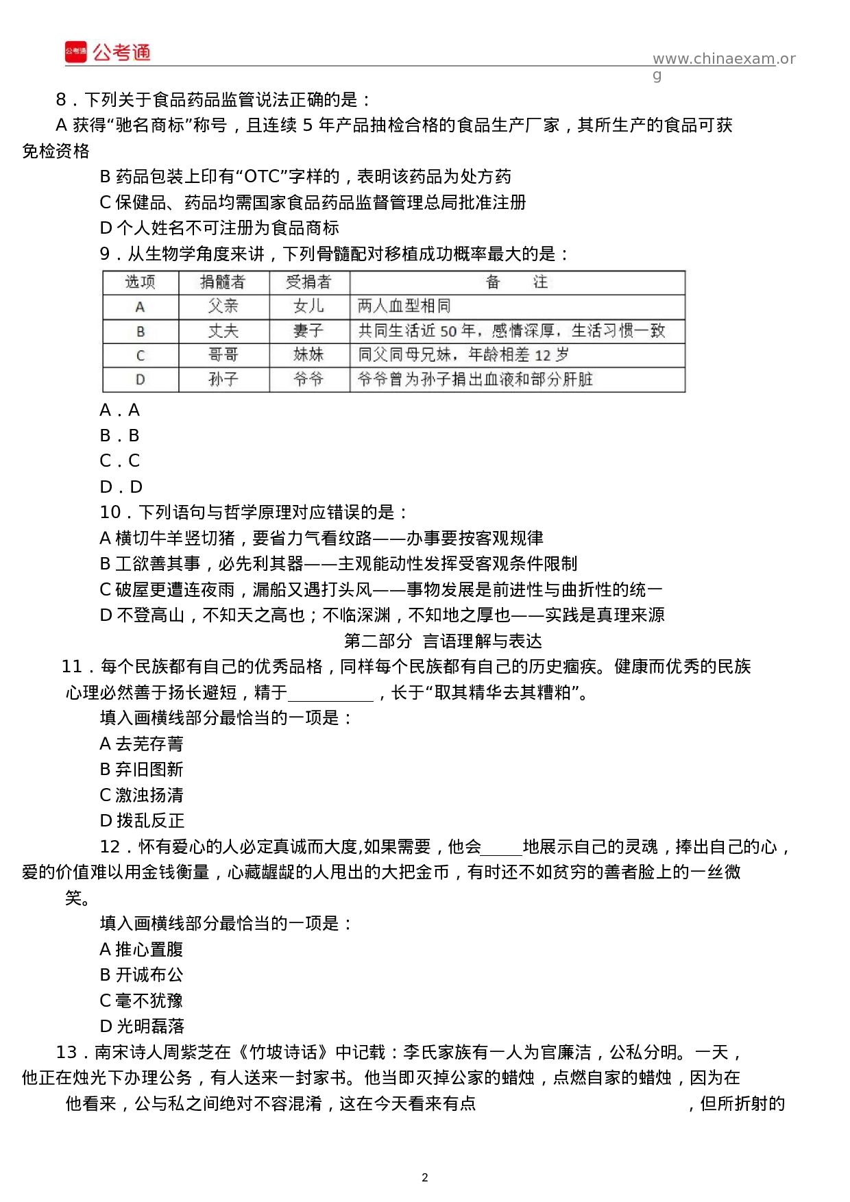 考公2017年上半年四川公务员考试行测真题及答案解析.docx 第2页