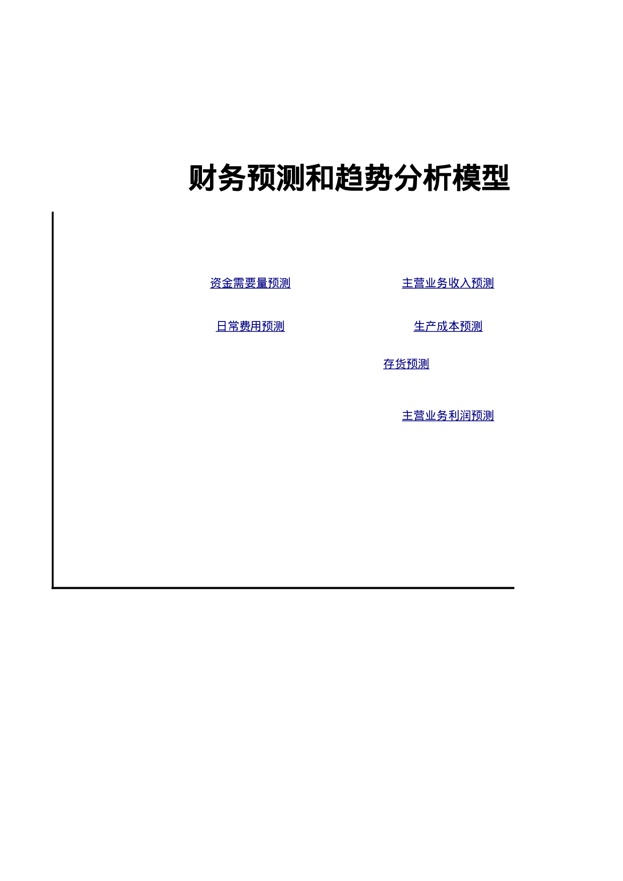 财务预测和趋势分析模型Excel图表Excel模板.xlsx 第1页