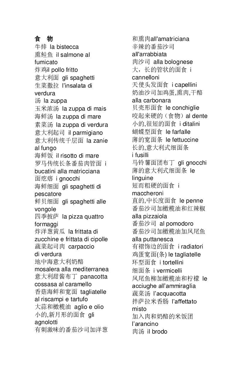 意大利语分类词汇.pdf 第1页