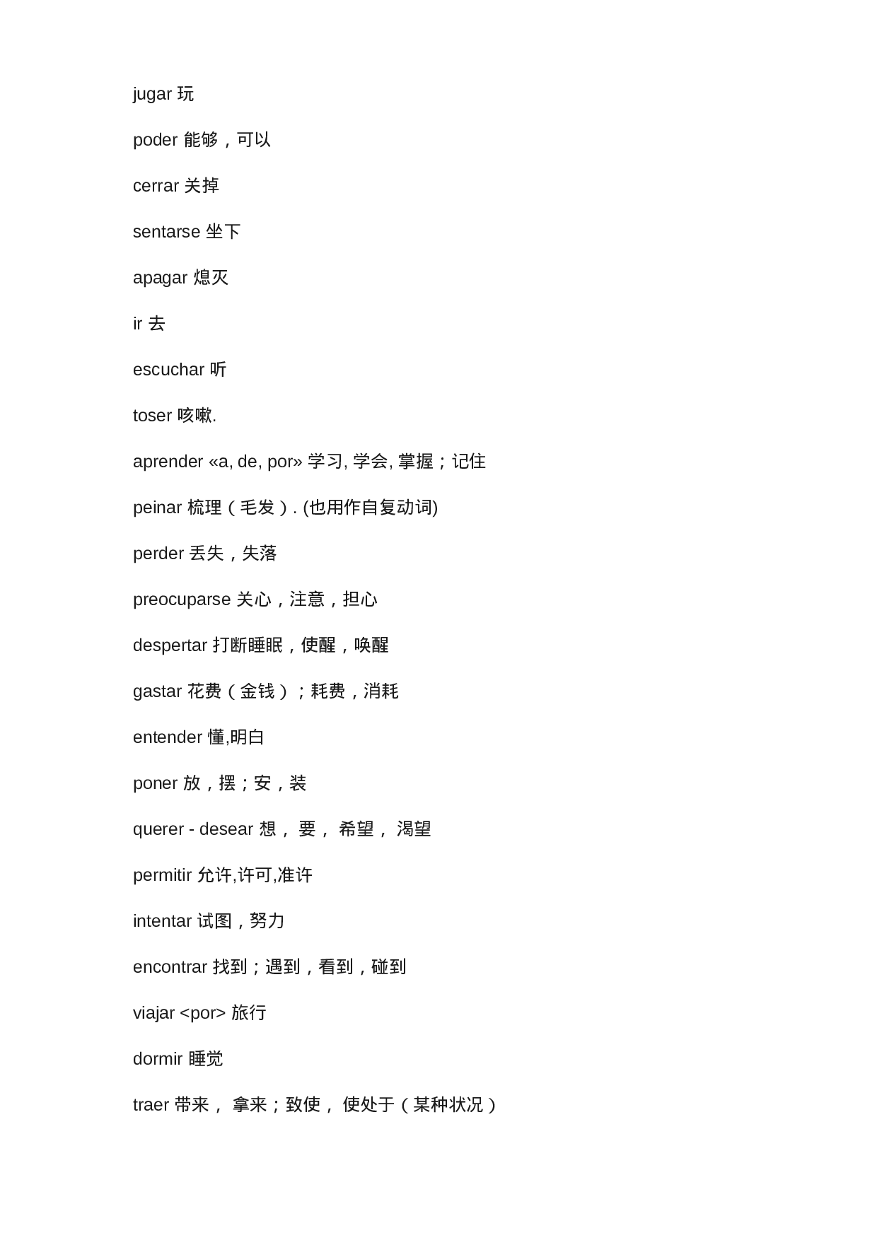 100个最常用的西班牙语动词.docx 第3页