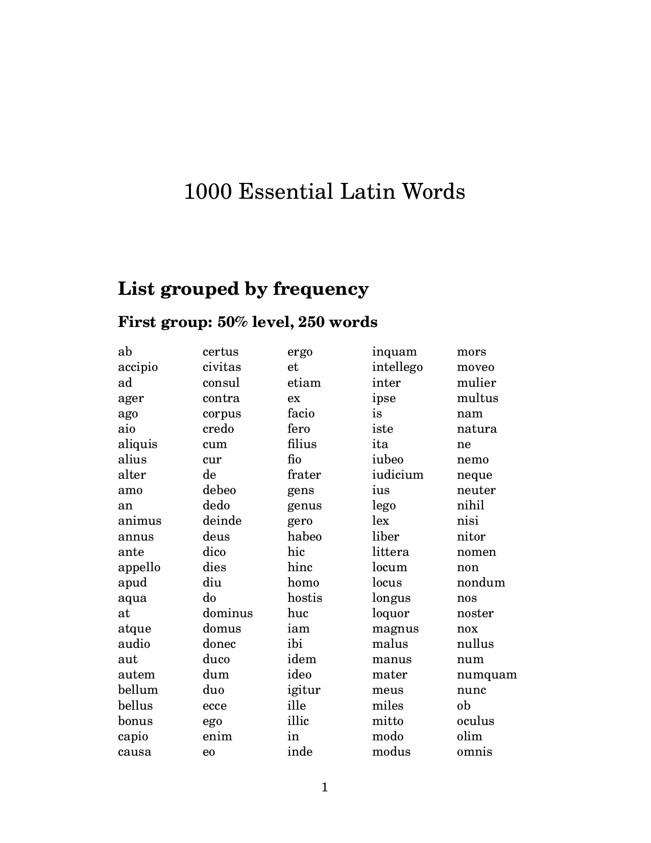 1000拉丁语常用单词.pdf 第1页