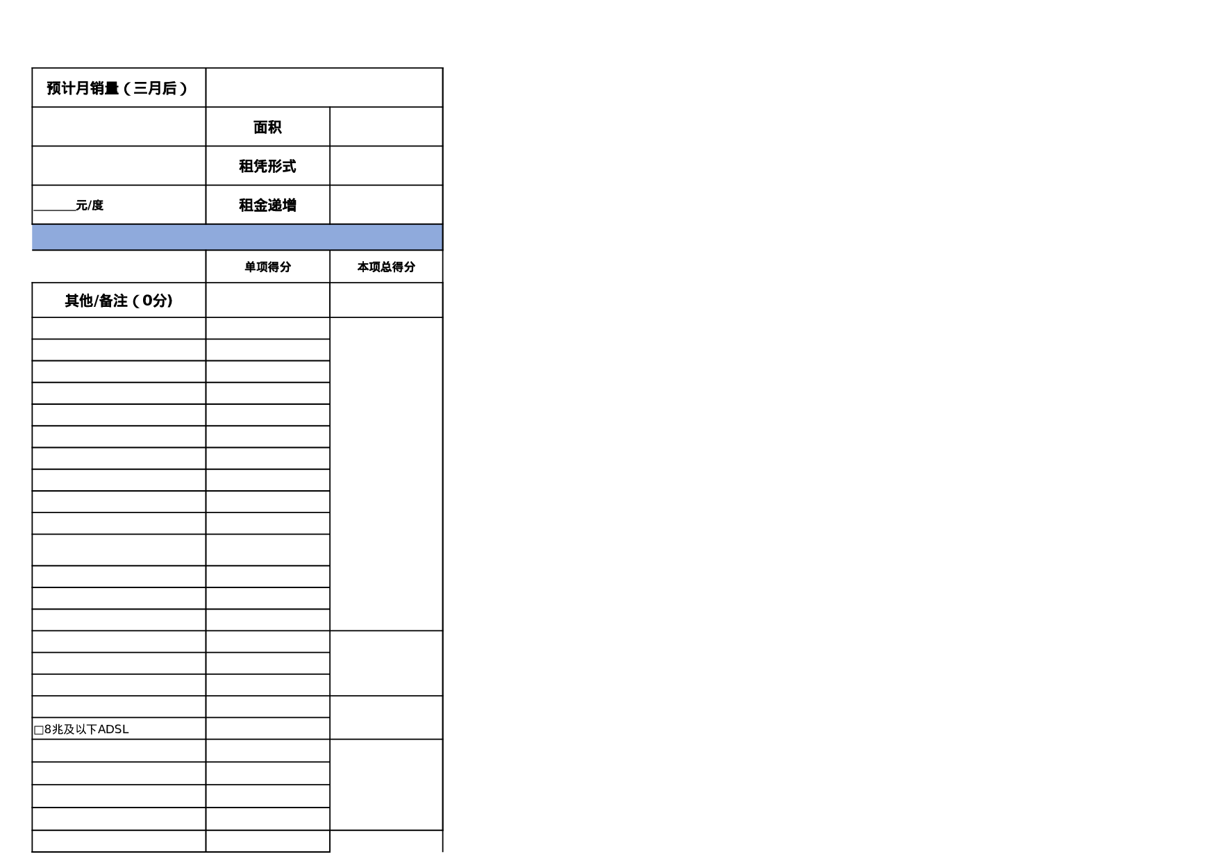 门店选址评估表.xlsx 第3页