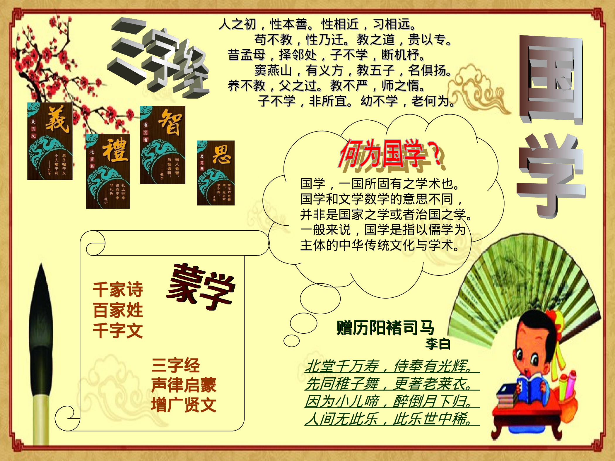 国学电子小报模板1.ppt 第1页