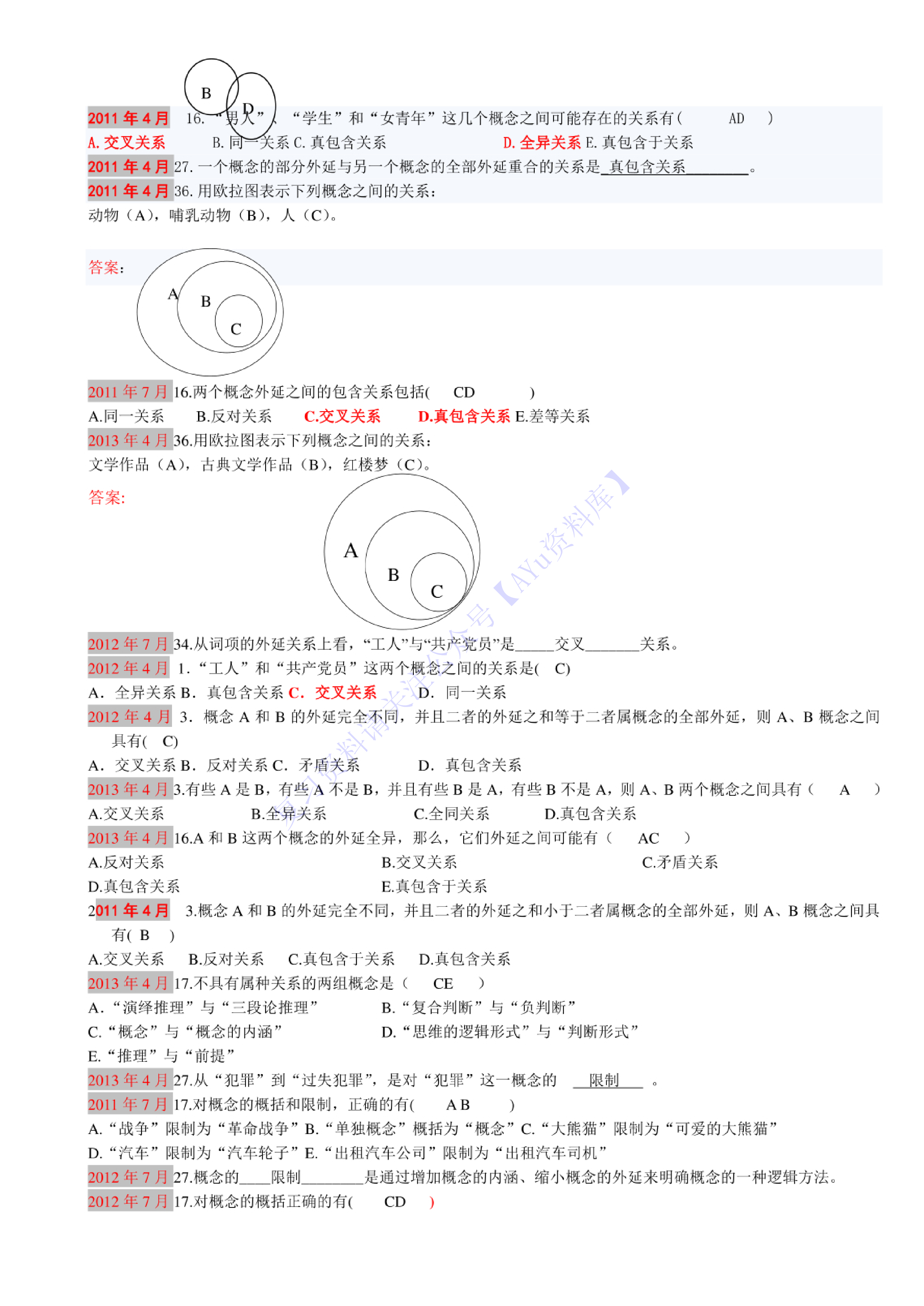 【部分真题1】00024 普通逻辑 1.pdf 第2页