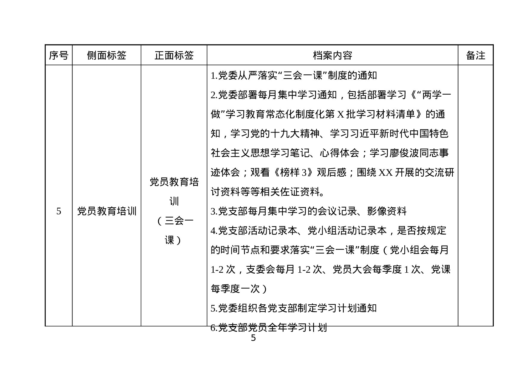 基层党组织党建档案材料分类对照表.docx 第5页