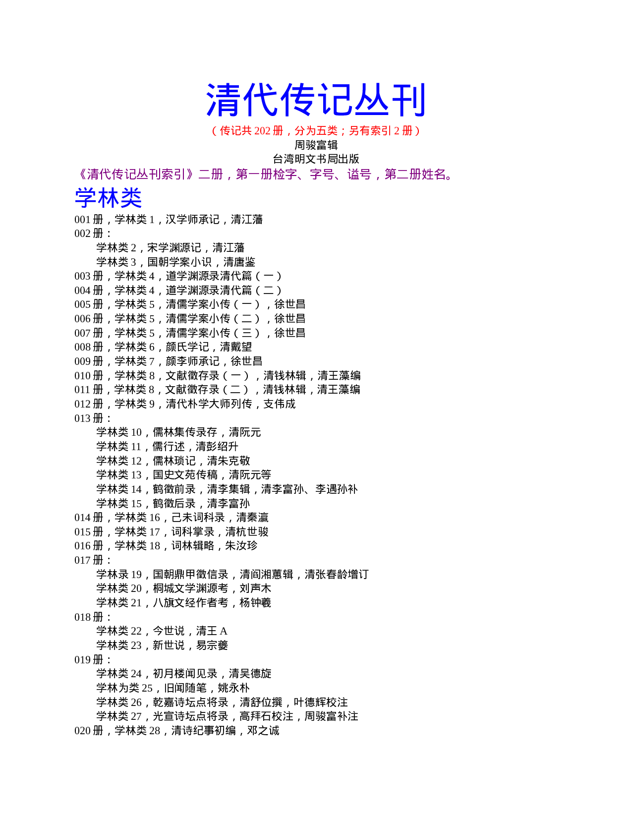 清代传记丛刊·目录检索.doc 第1页