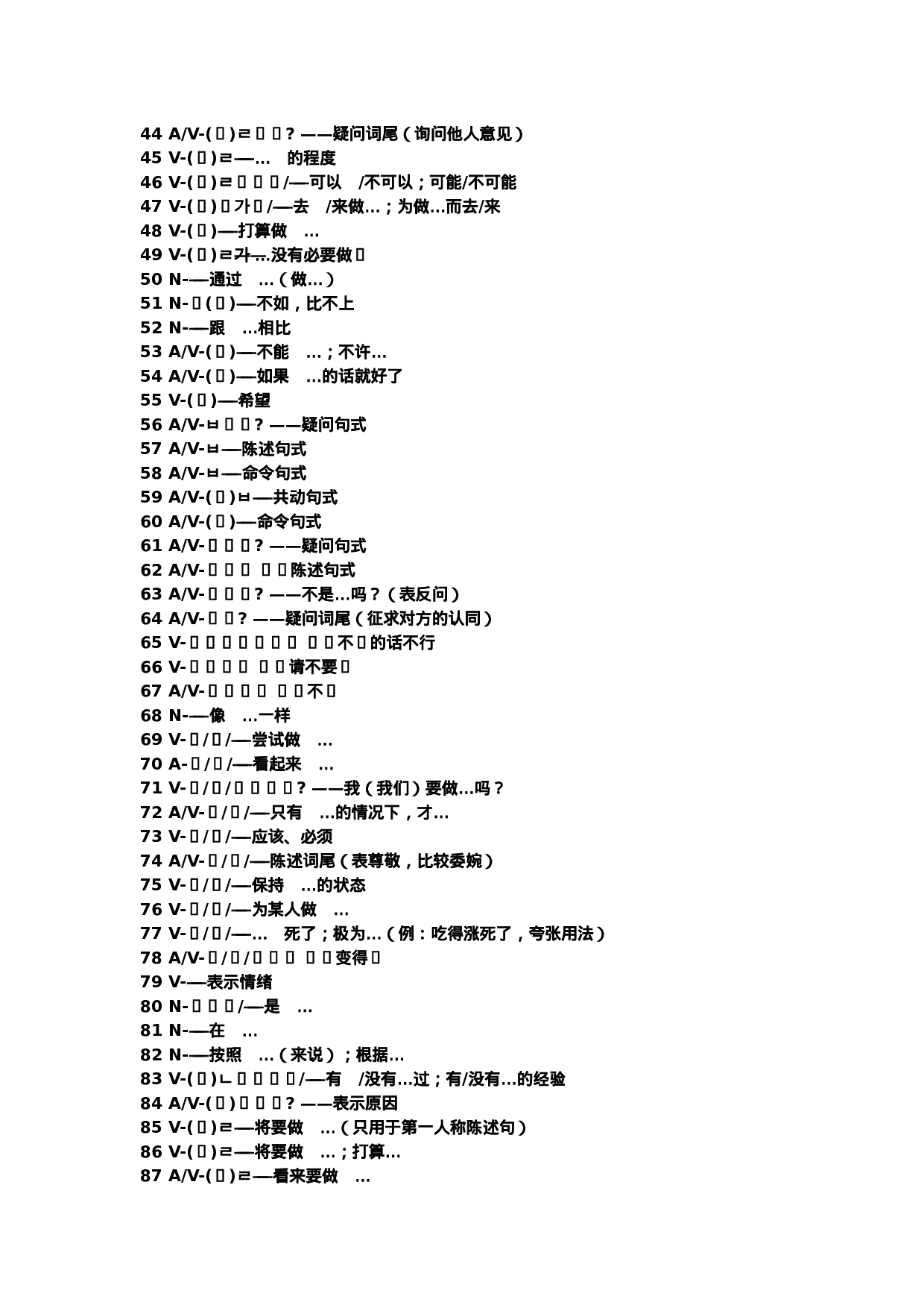 韩语考试的100条语法.doc 第2页