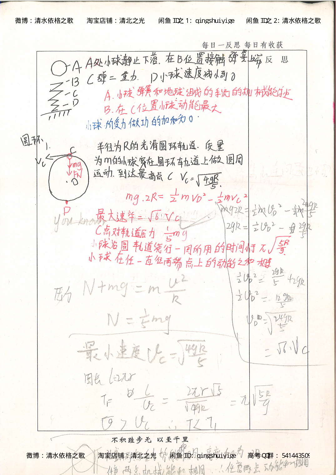 2. 衡水中学高考积累与改错_高一物理（第2本）_76页.pdf 第4页