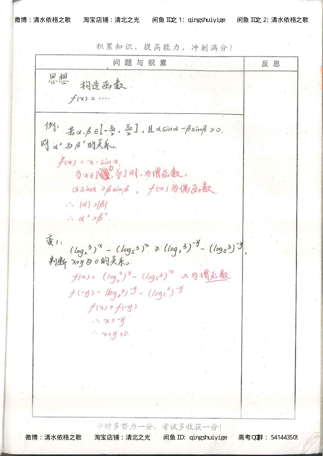 1. 衡水中学高考积累与改错_高一数学（第1本）_139页.pdf 第3页