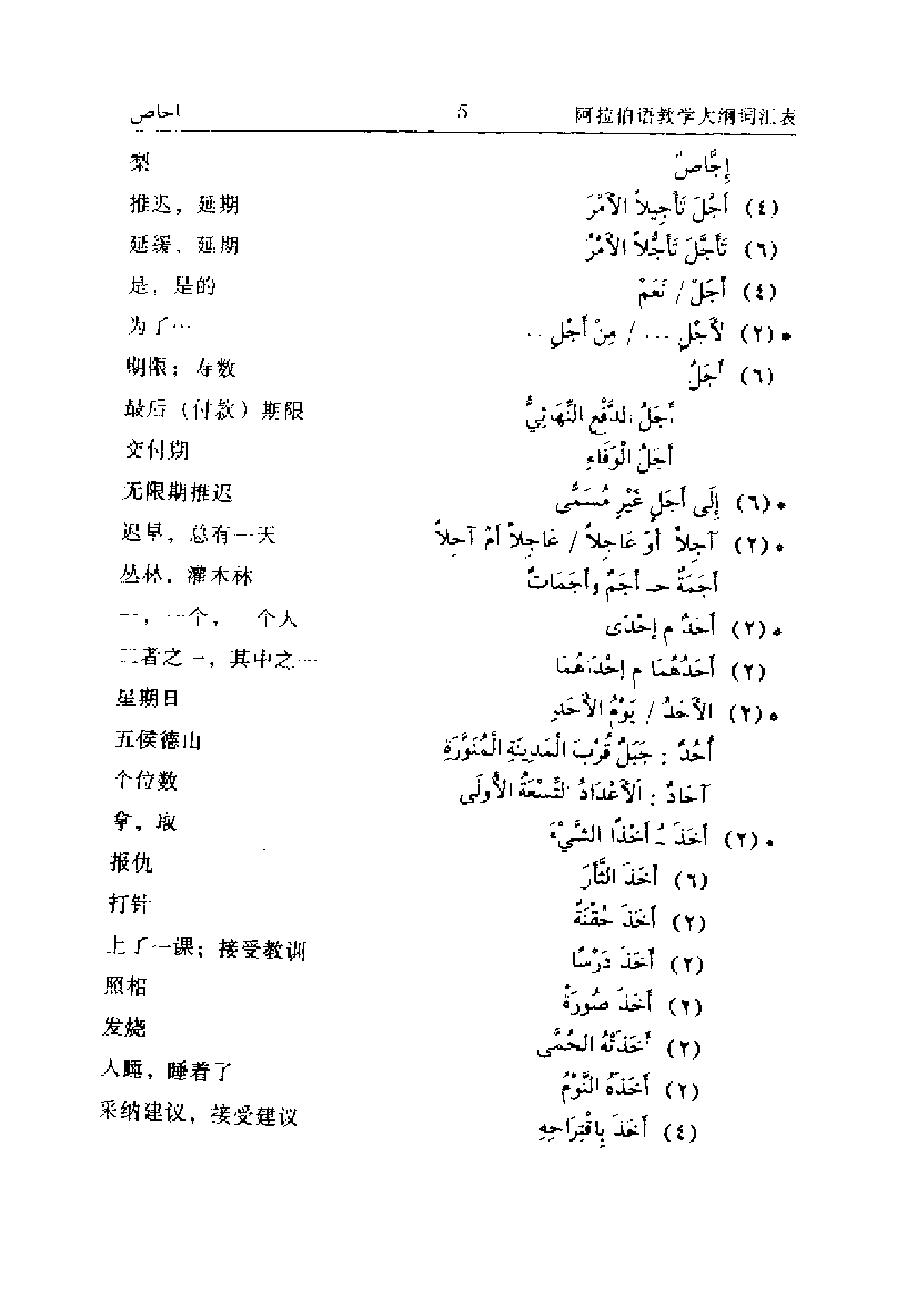 高等学校阿拉伯语教学大纲词汇表.pdf 第5页