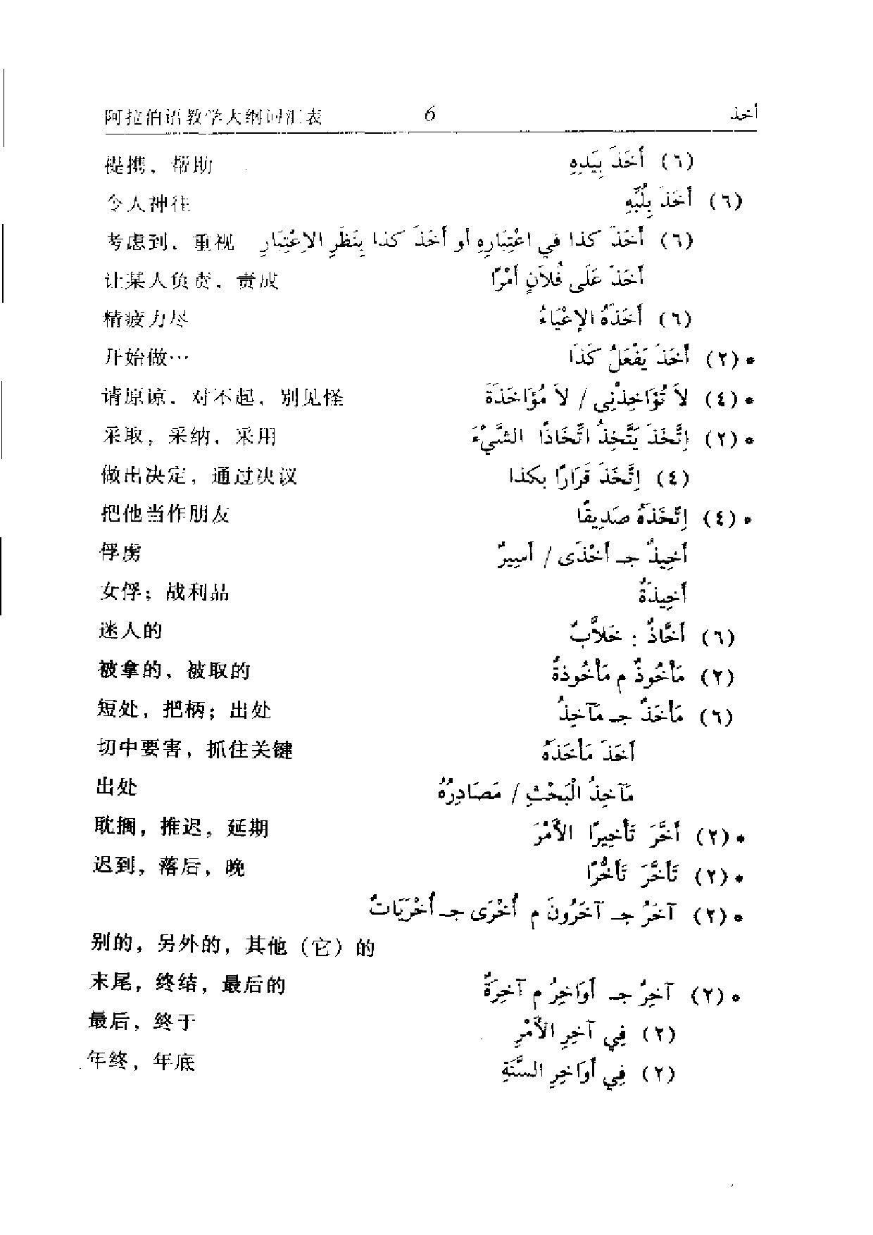 高等学校阿拉伯语教学大纲词汇表.pdf 第6页