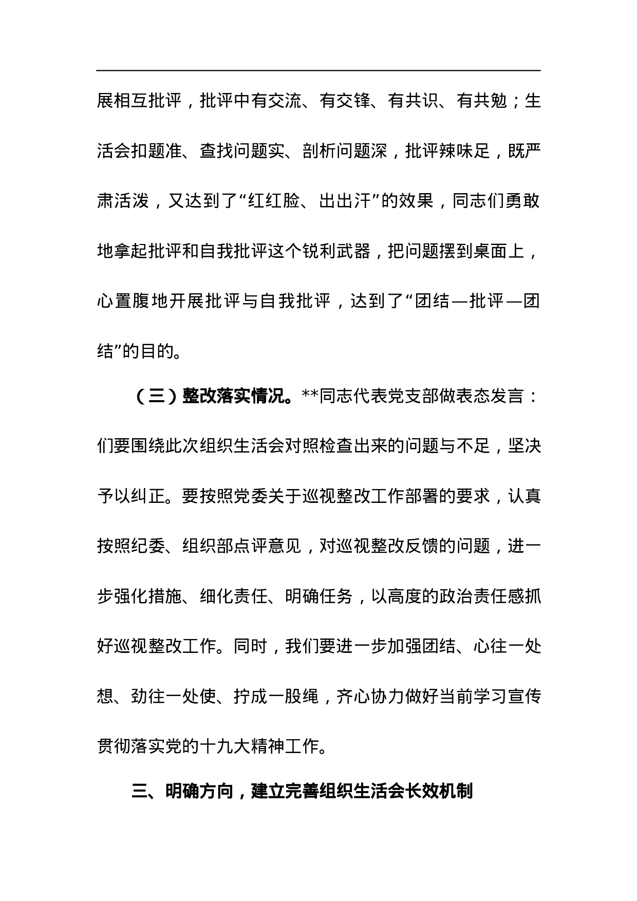 2023年XX党支部巡视整改专题组织生活会工作总结范文.docx 第5页