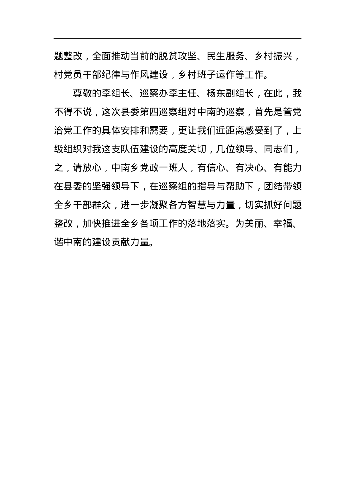 乡党委书记在巡察组巡视反馈意见会上的整改表态发言.docx 第4页