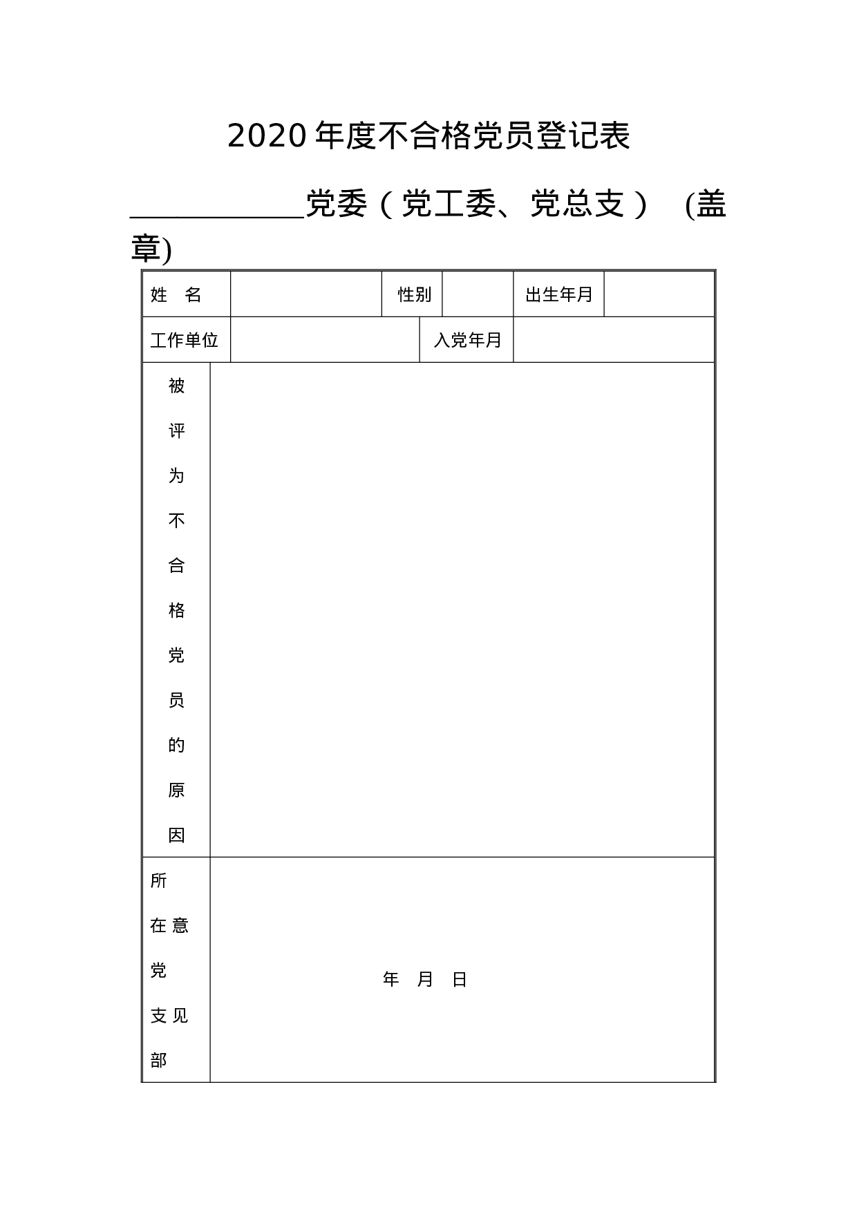 年度不合格党员登记表.doc 第1页