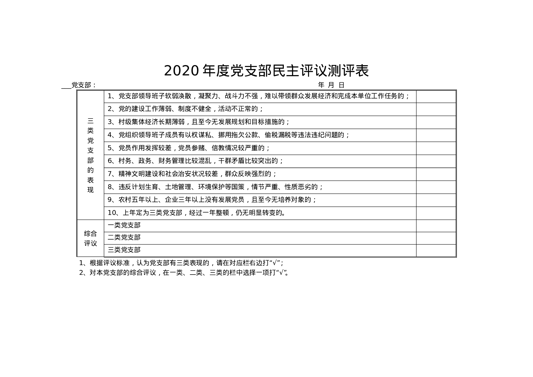 年度党支部民主评议测评表.doc 第1页