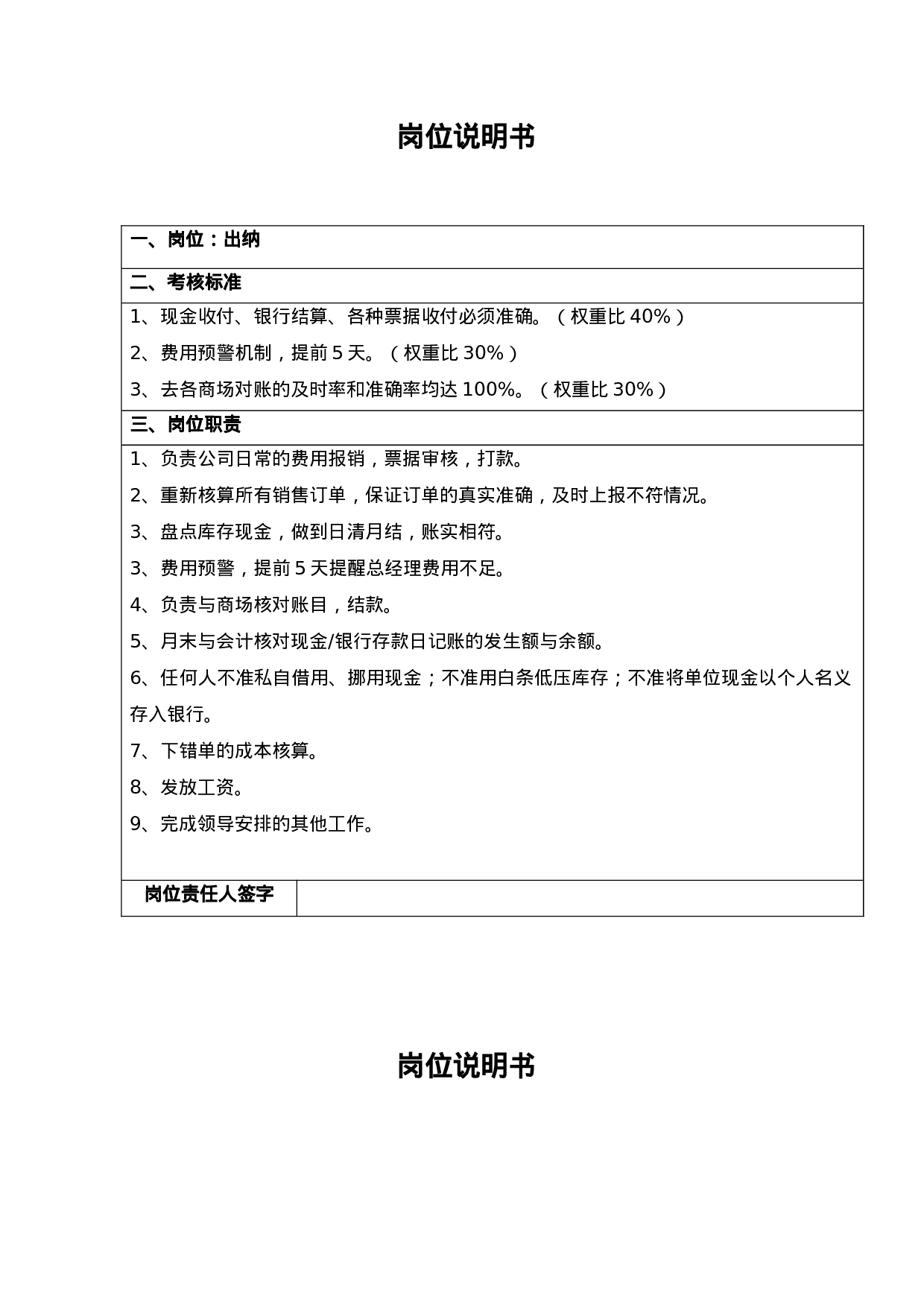 岗位说明书.doc 第1页