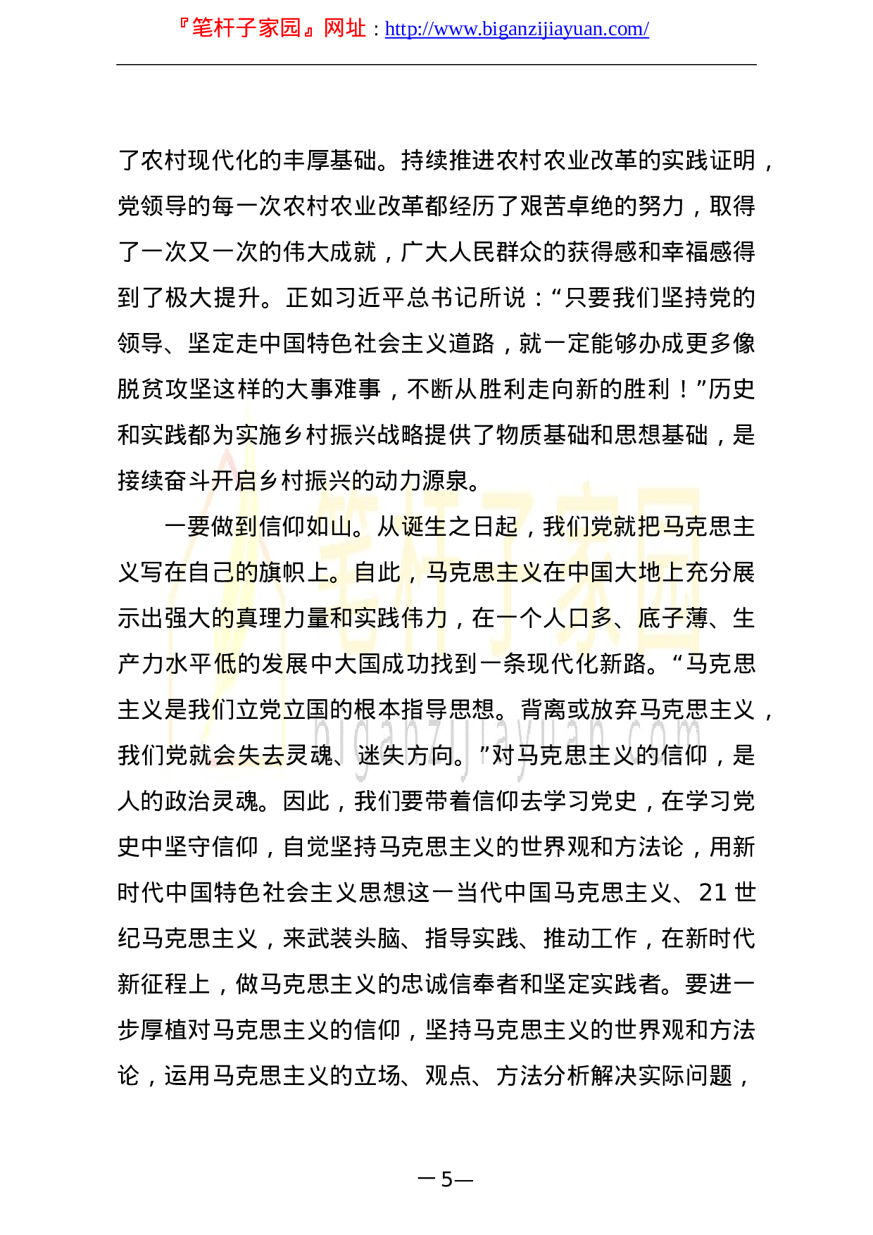 13848乡村振兴专题党课讲稿从百年党史中汲取力量全面推进乡村振兴战略）.doc 第5页