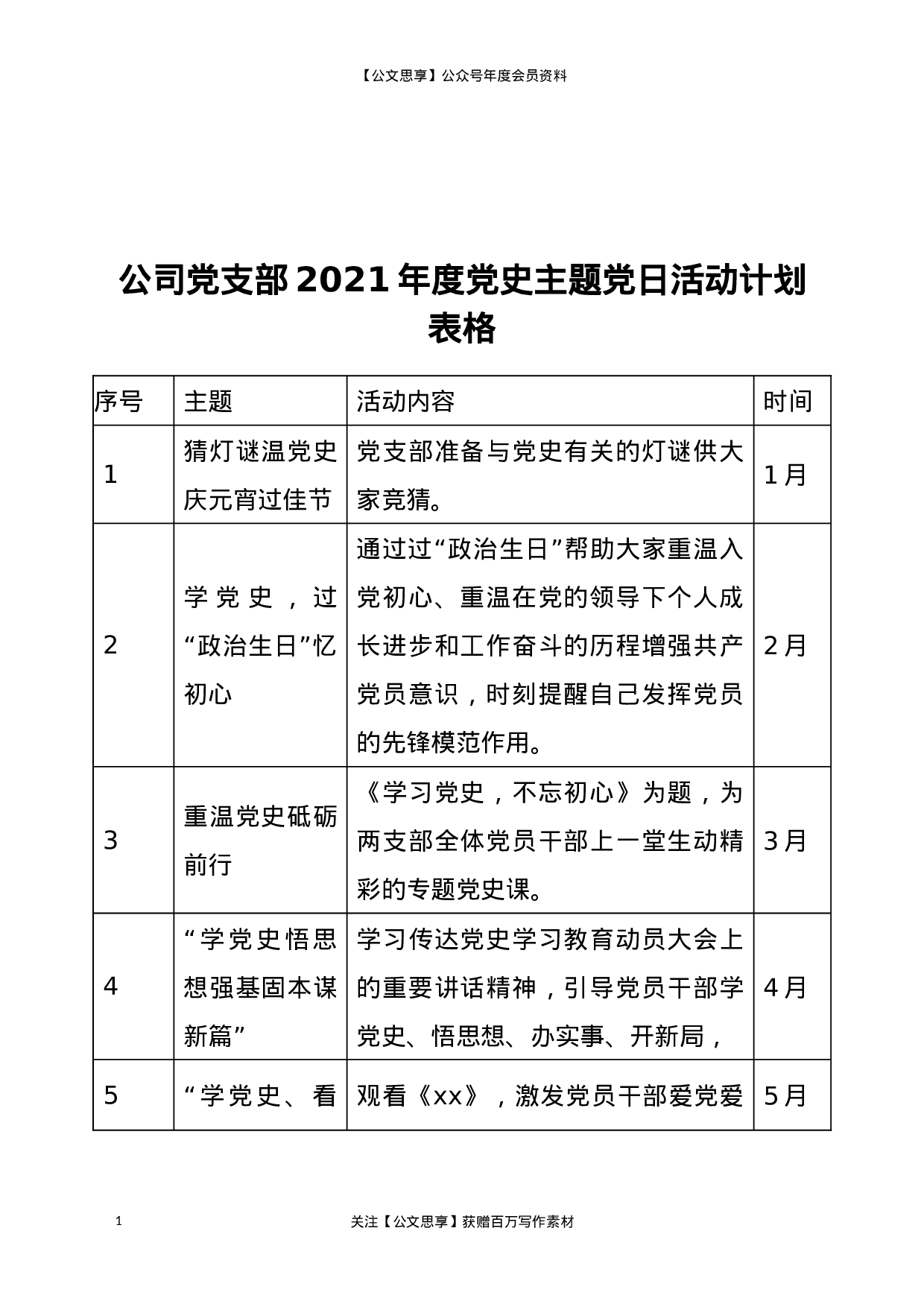 226742023年度党史主题党日活动计划表格.doc.docx 第1页