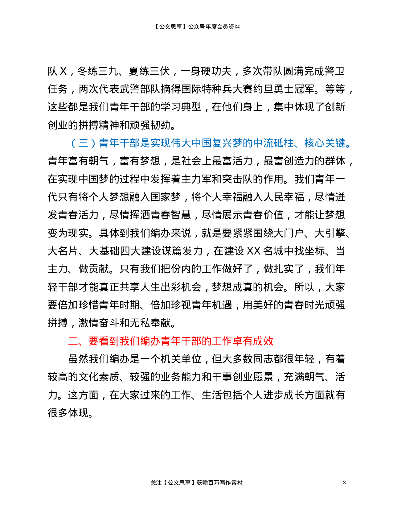 227882023年市编办青年干部座谈工作讲话稿供借鉴）.doc 第3页