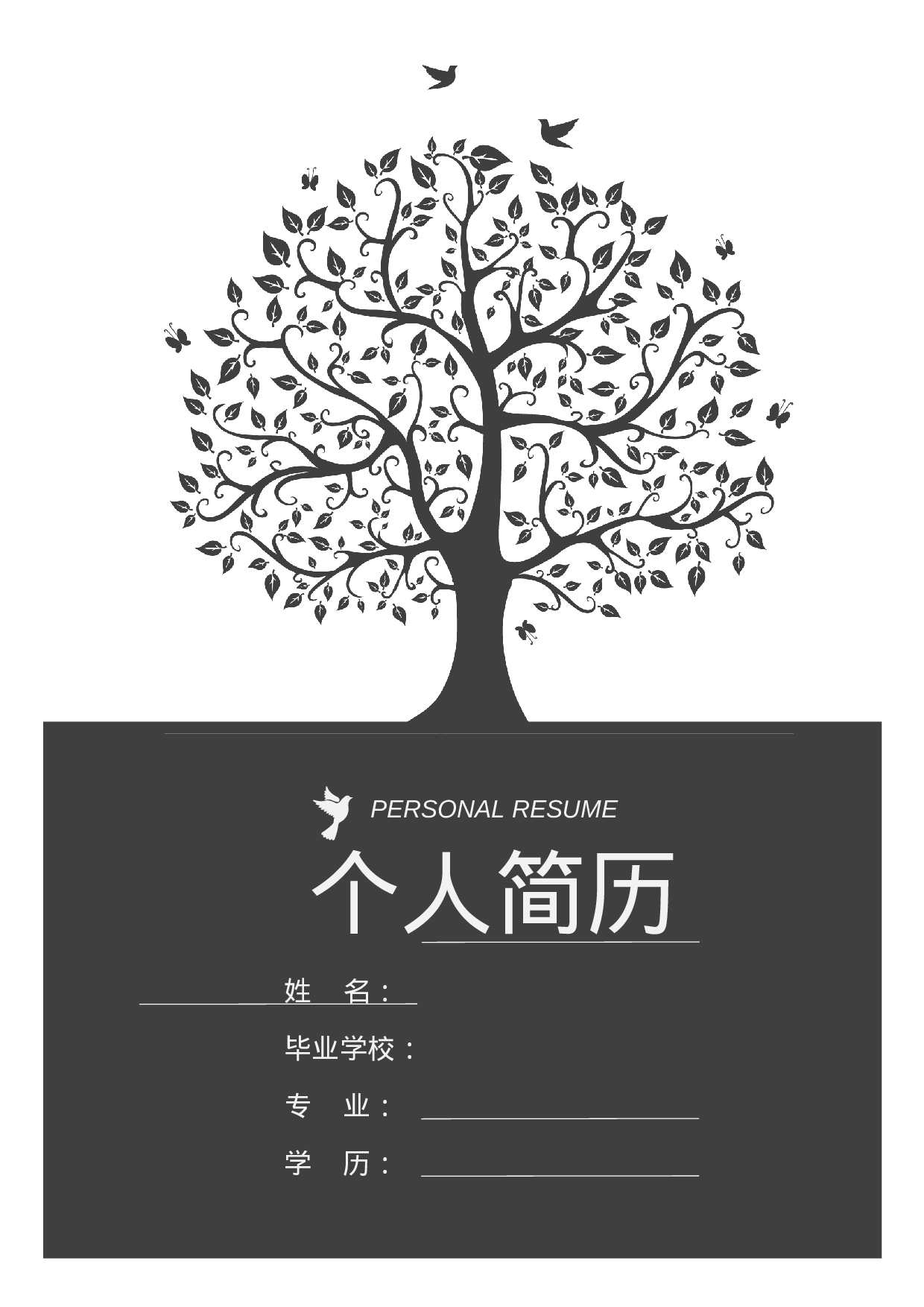 【让老板眼前一亮】沉稳可视化商务求职简历.doc 第1页