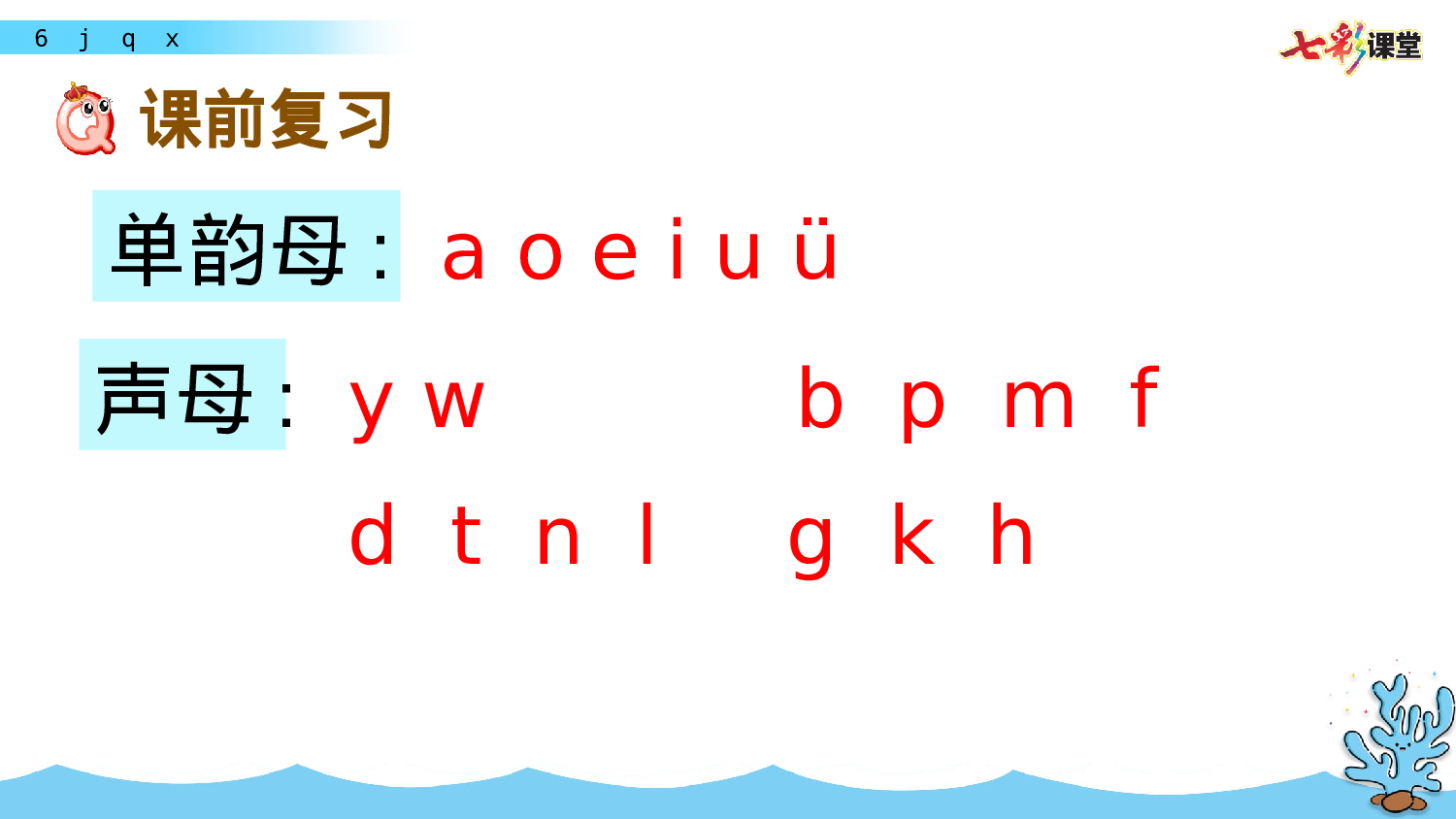 汉语拼音6 j q x一年级（上）语文课件24.pptx 第1页
