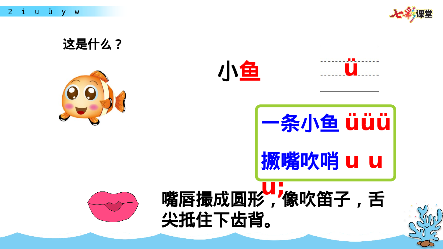 汉语拼音2  i u ü y w一年级（上）语文课件20.pptx 第6页