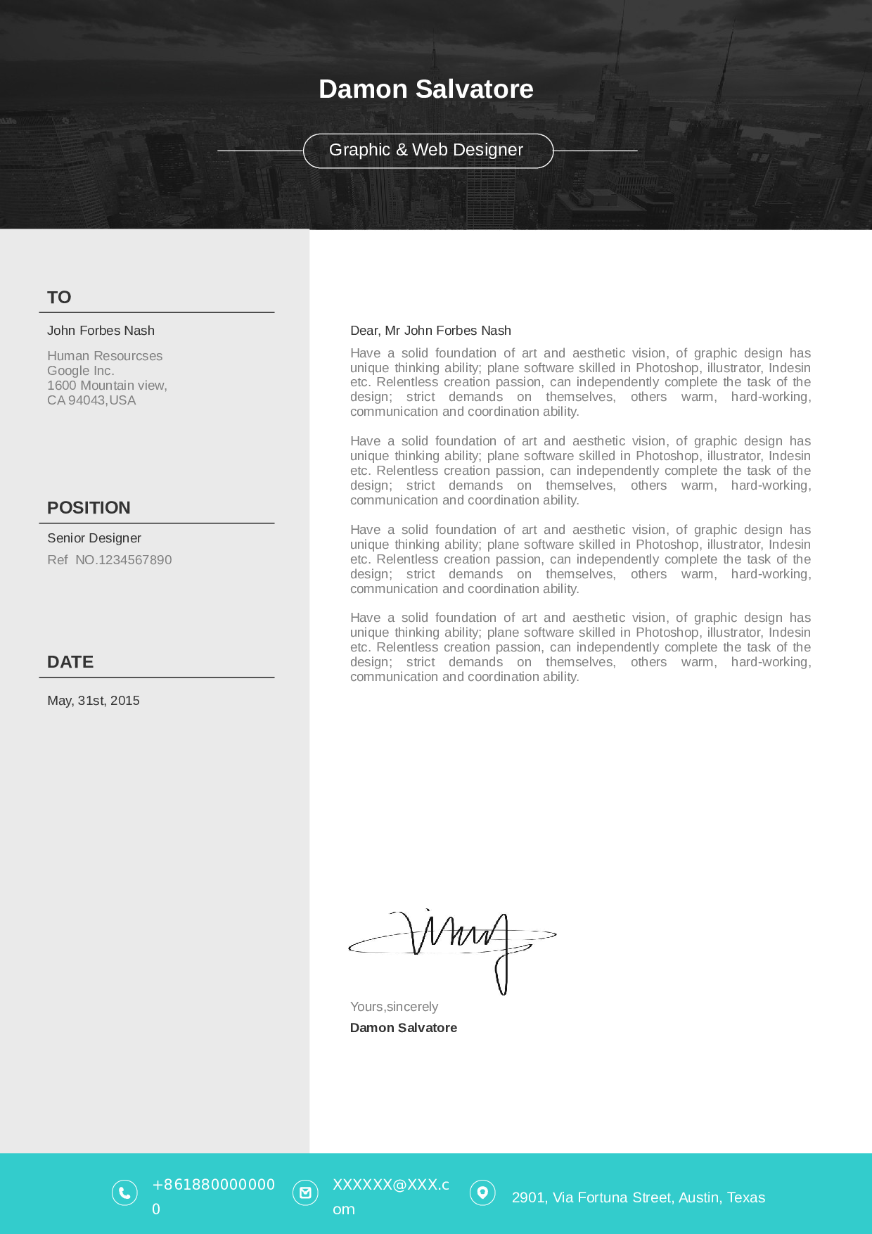 3页式欧美风格精致英文简历（双色可选）.doc 第6页