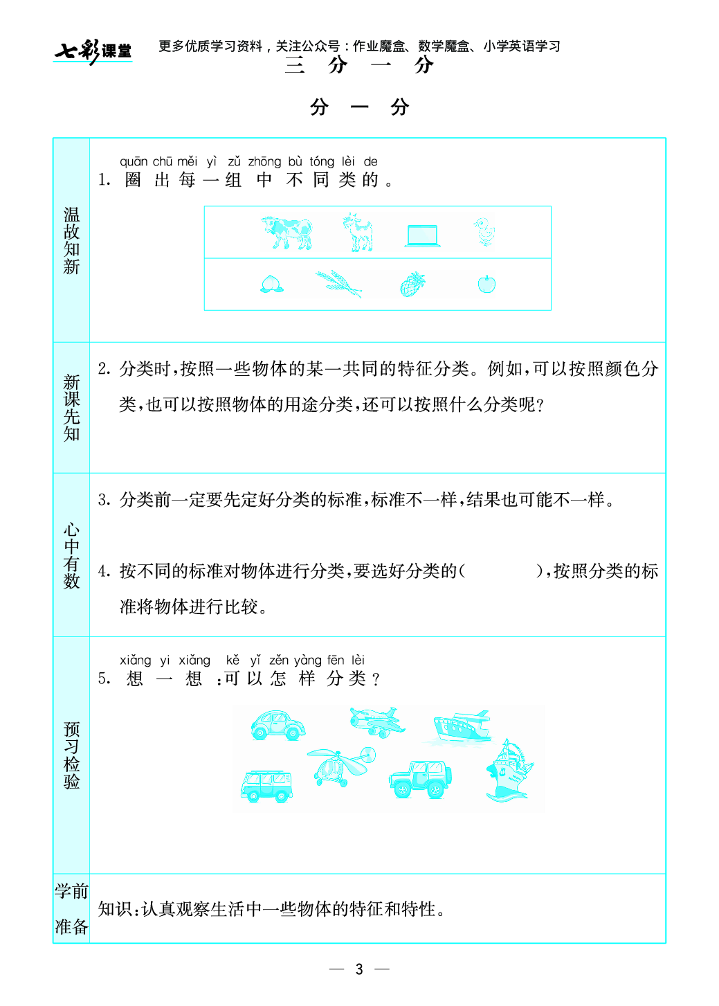20秋苏教版一年级上册预习卡暑假大礼包77.pdf 第4页