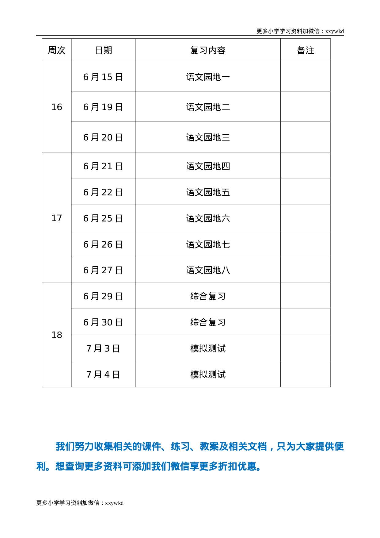 部编版二年级语文（下册）期末复习计划1.doc 第5页