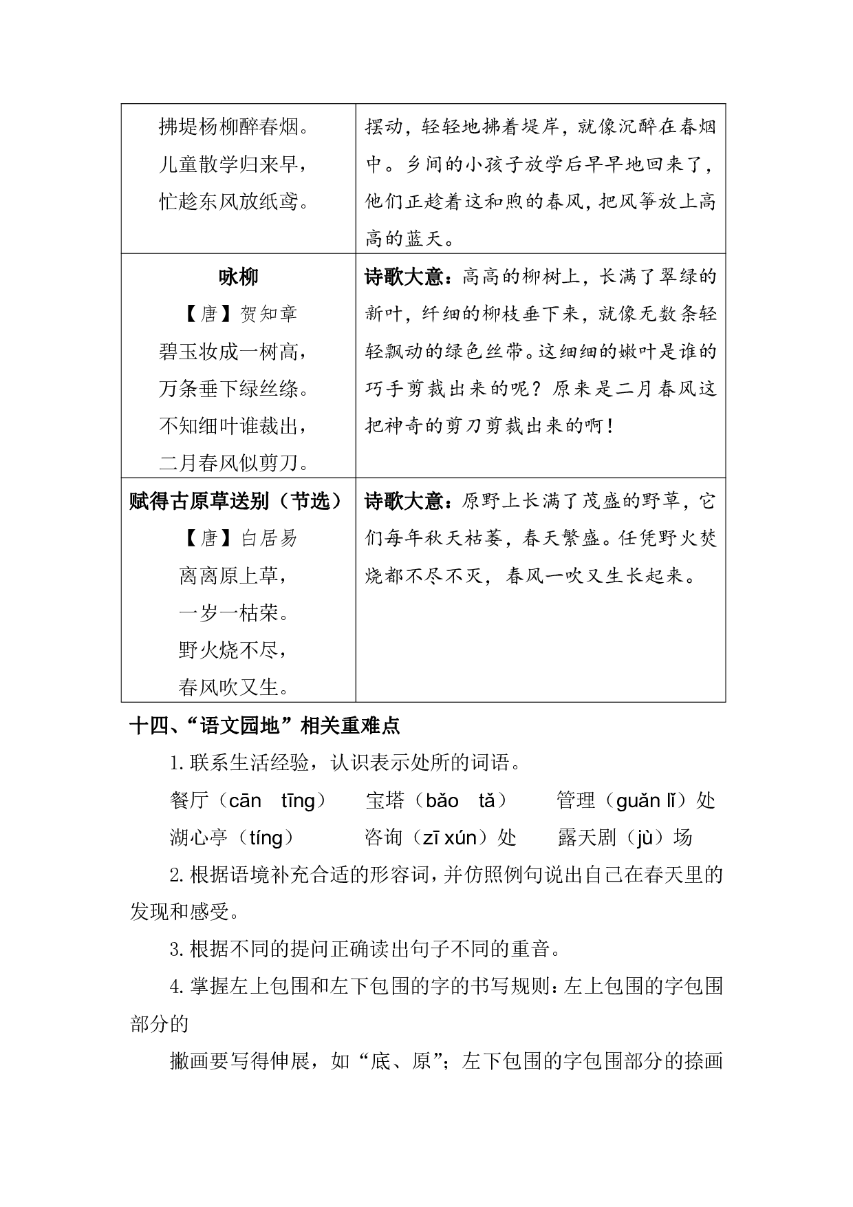 资料丨二（下）语文第一单元复习重点.pdf 第6页