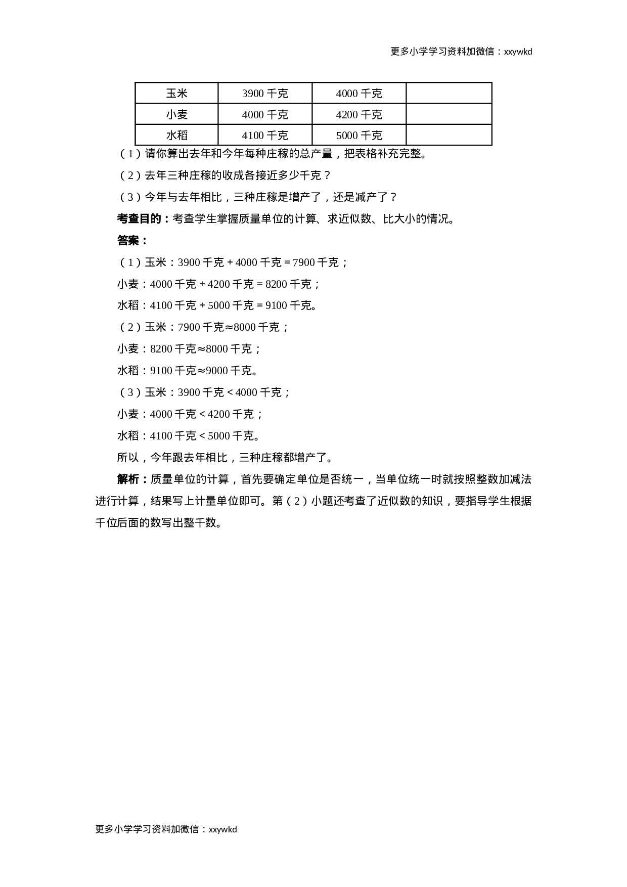 同步测试-克和千克（含答案解析） (2)（顶呱呱教育）.docx 第4页