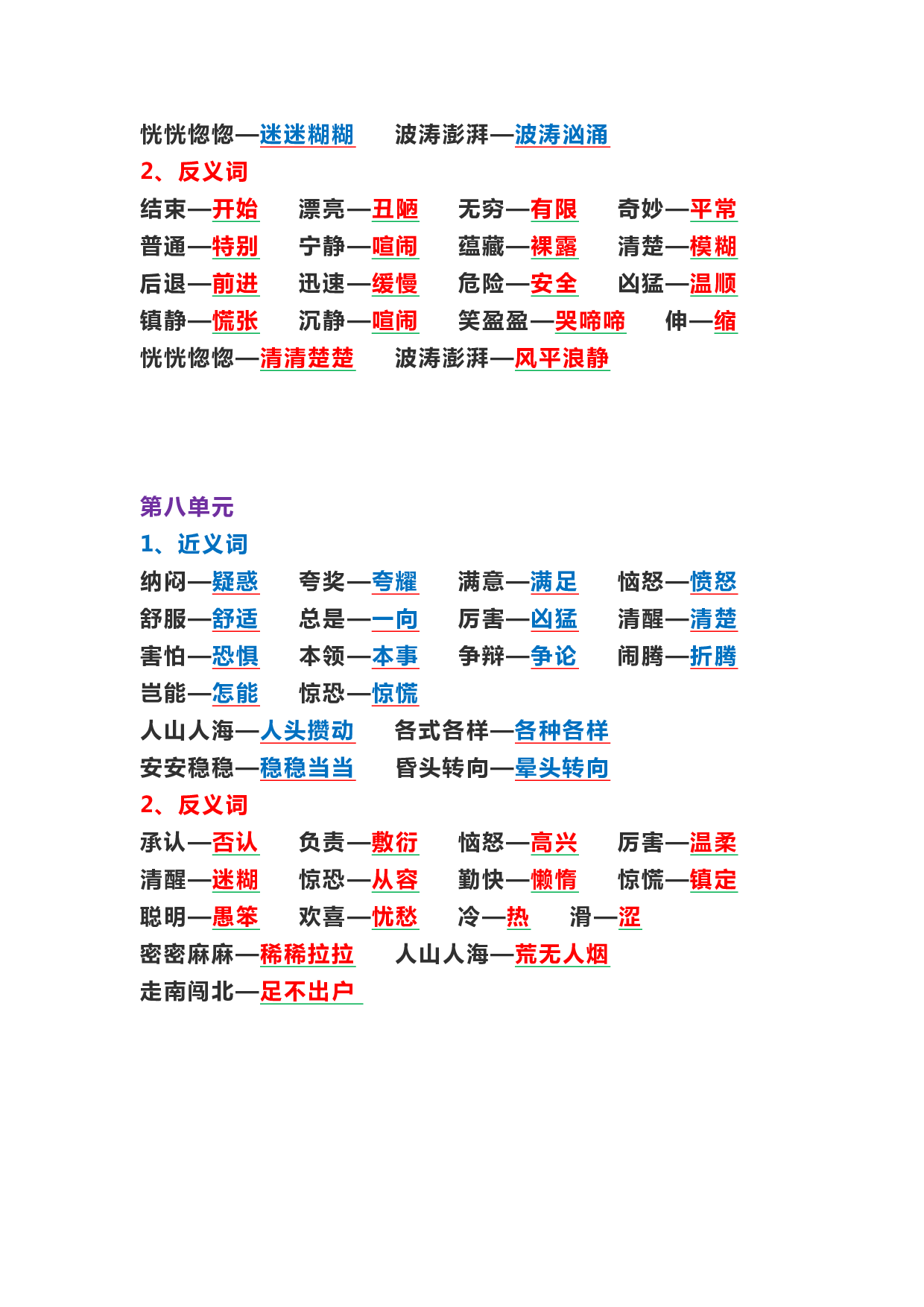 三年级下册近反义词汇总（背诵版）2.5.pdf 第5页