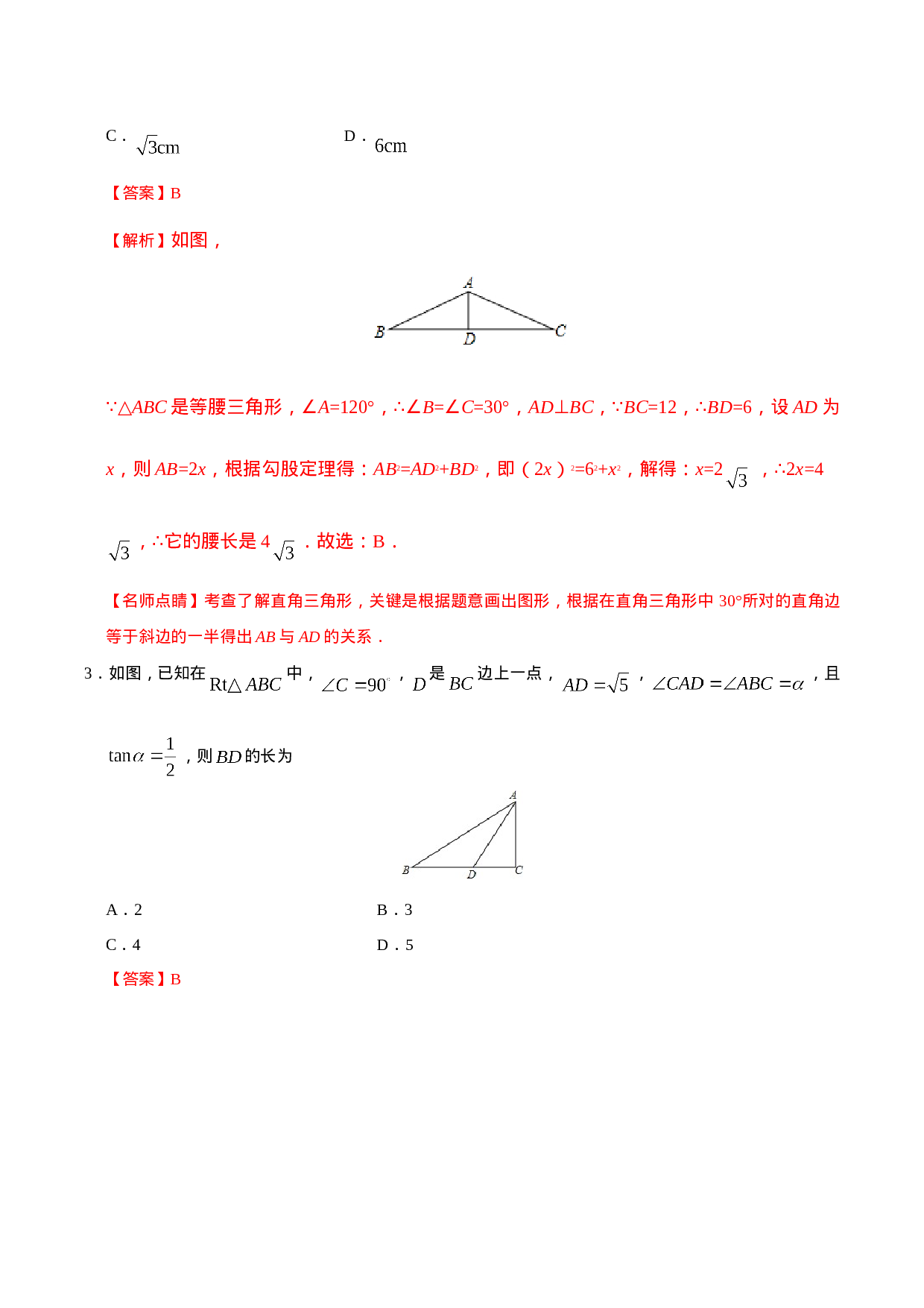 28.2.1  解直角三角形-九年级数学人教版（下）（解析版）.doc 第2页