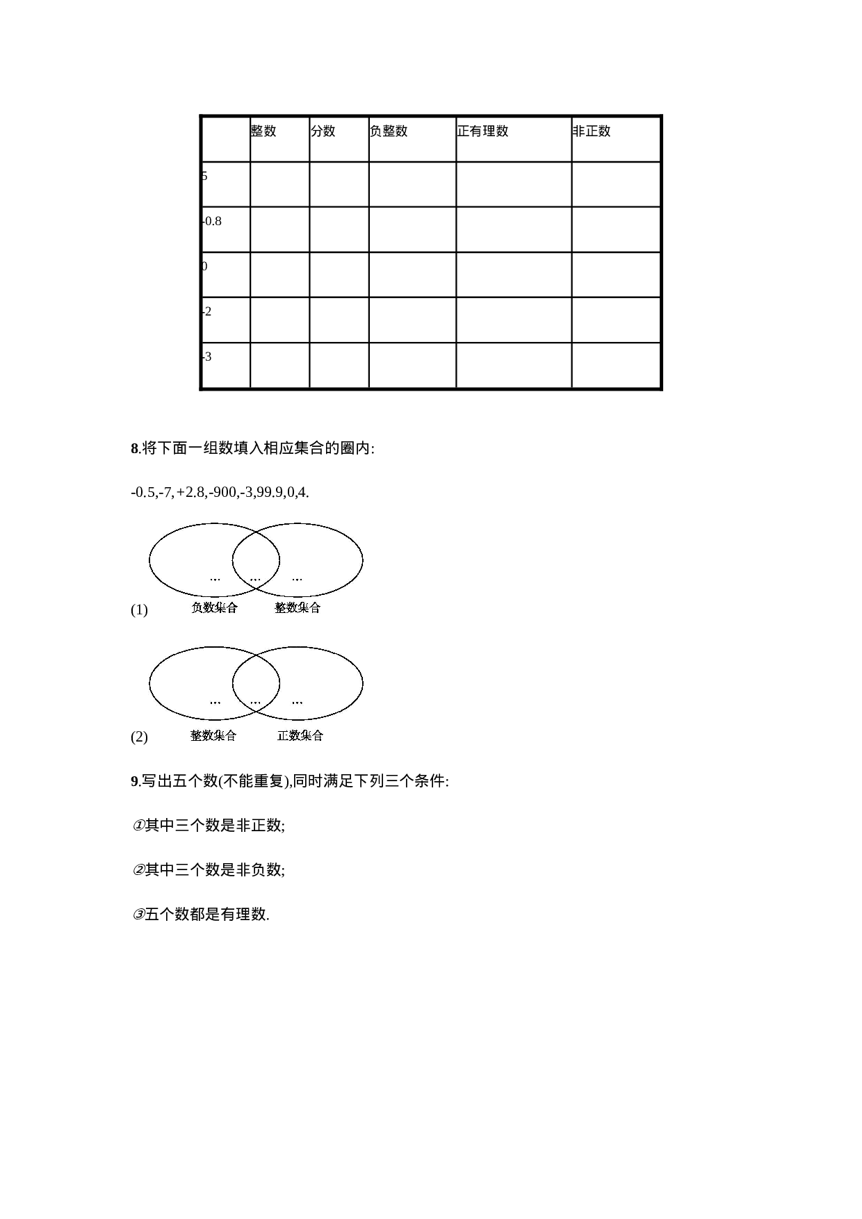 【人教版】七上：1.2.1《有理数》课时练习（含答案）.doc 第2页