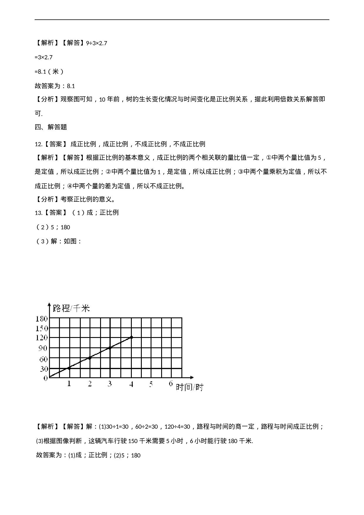 六年级下册数学一课一练-3.2正比例 西师大版（2014秋）（含解析）.docx 第6页