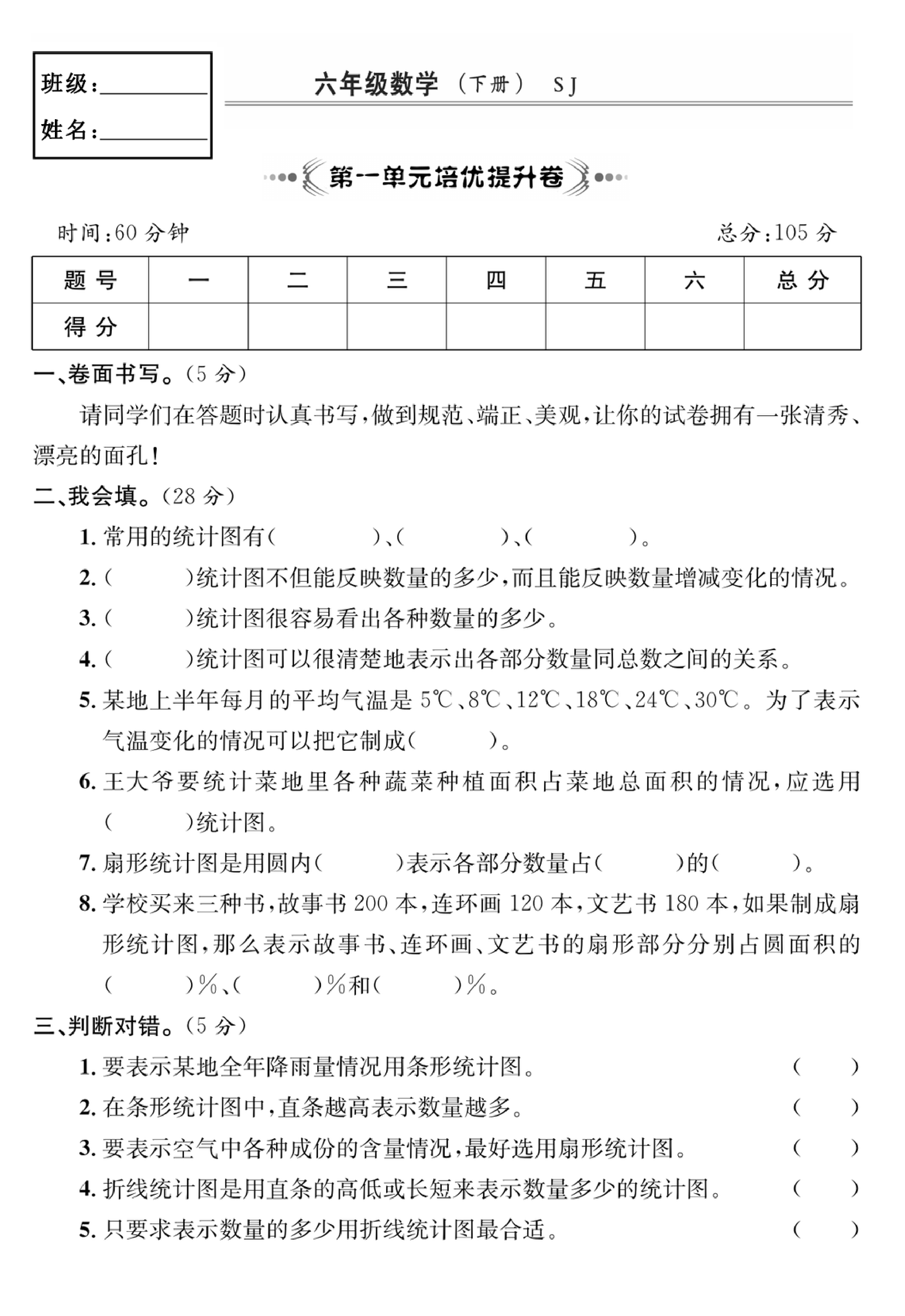 六年级数学下册第一单元培优提升卷.pdf 第1页