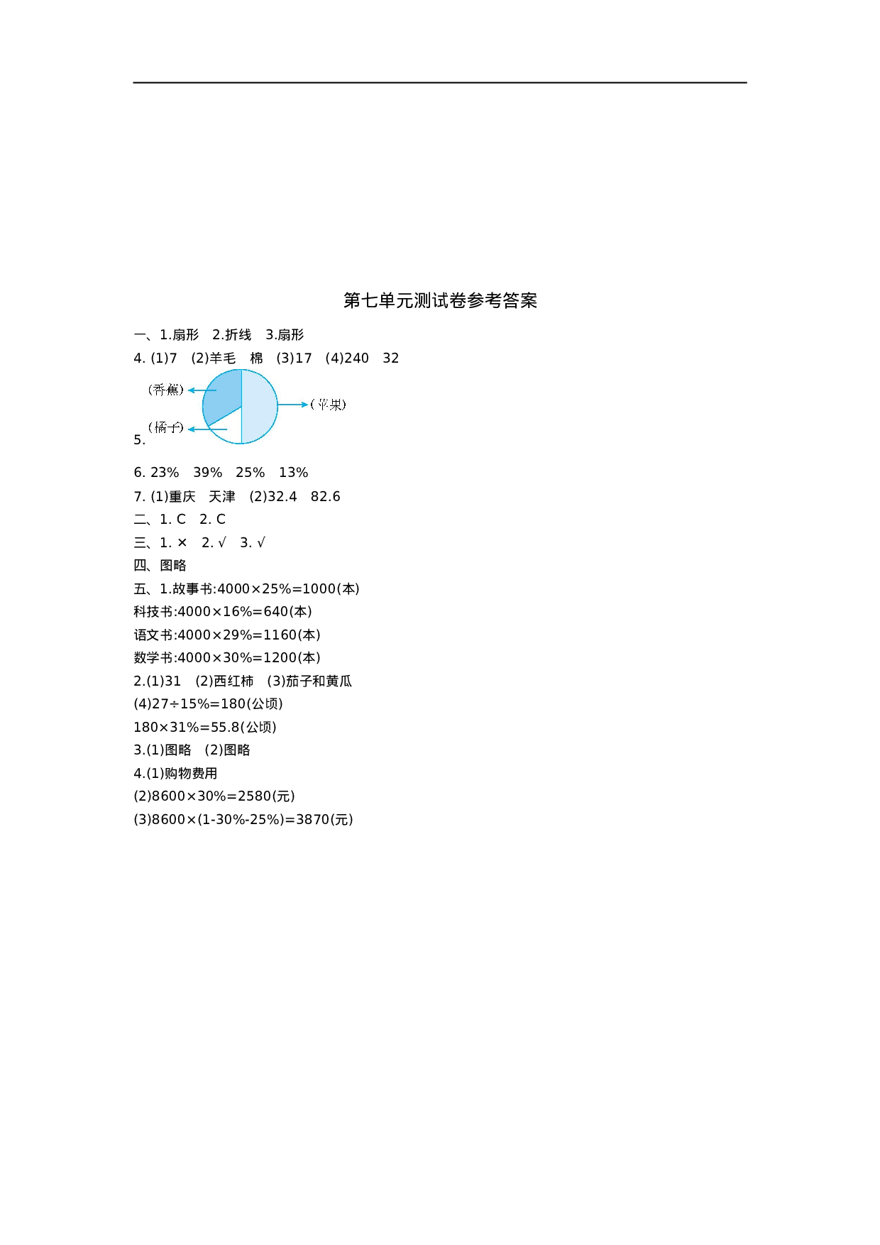 六（上）冀教版数学第七单元测试卷.doc 第5页